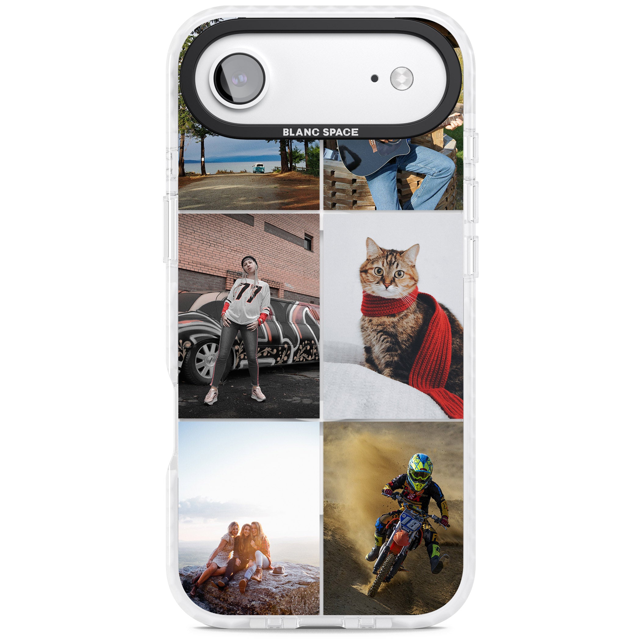 Personalised 6 Photo Grid iPhone 17 Air Impact Pro Clear Phone Case