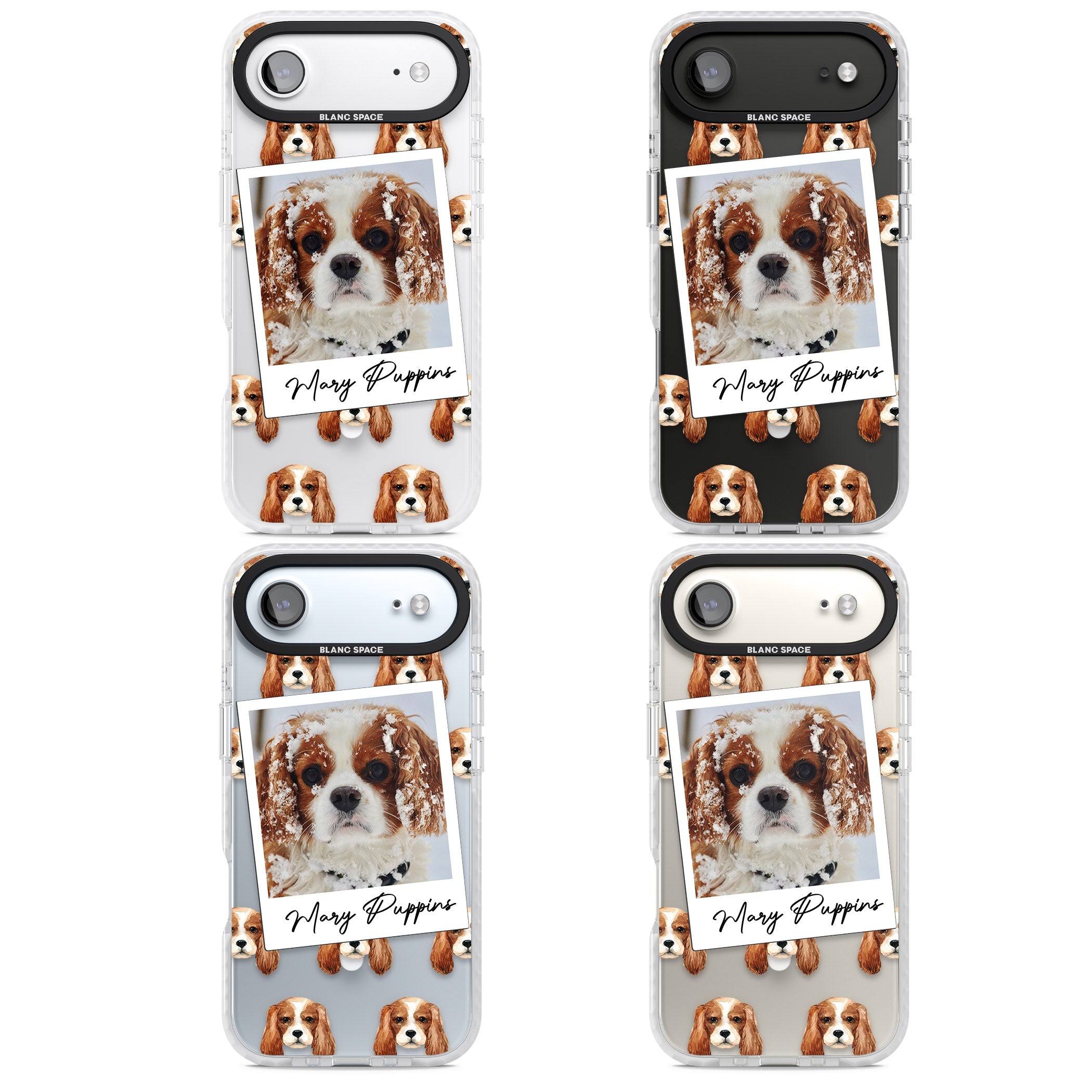 Personalised Cavalier King Charles Instant Camera Photo iPhone 17 Air Impact Pro Clear Phone Case APT Impact Protection