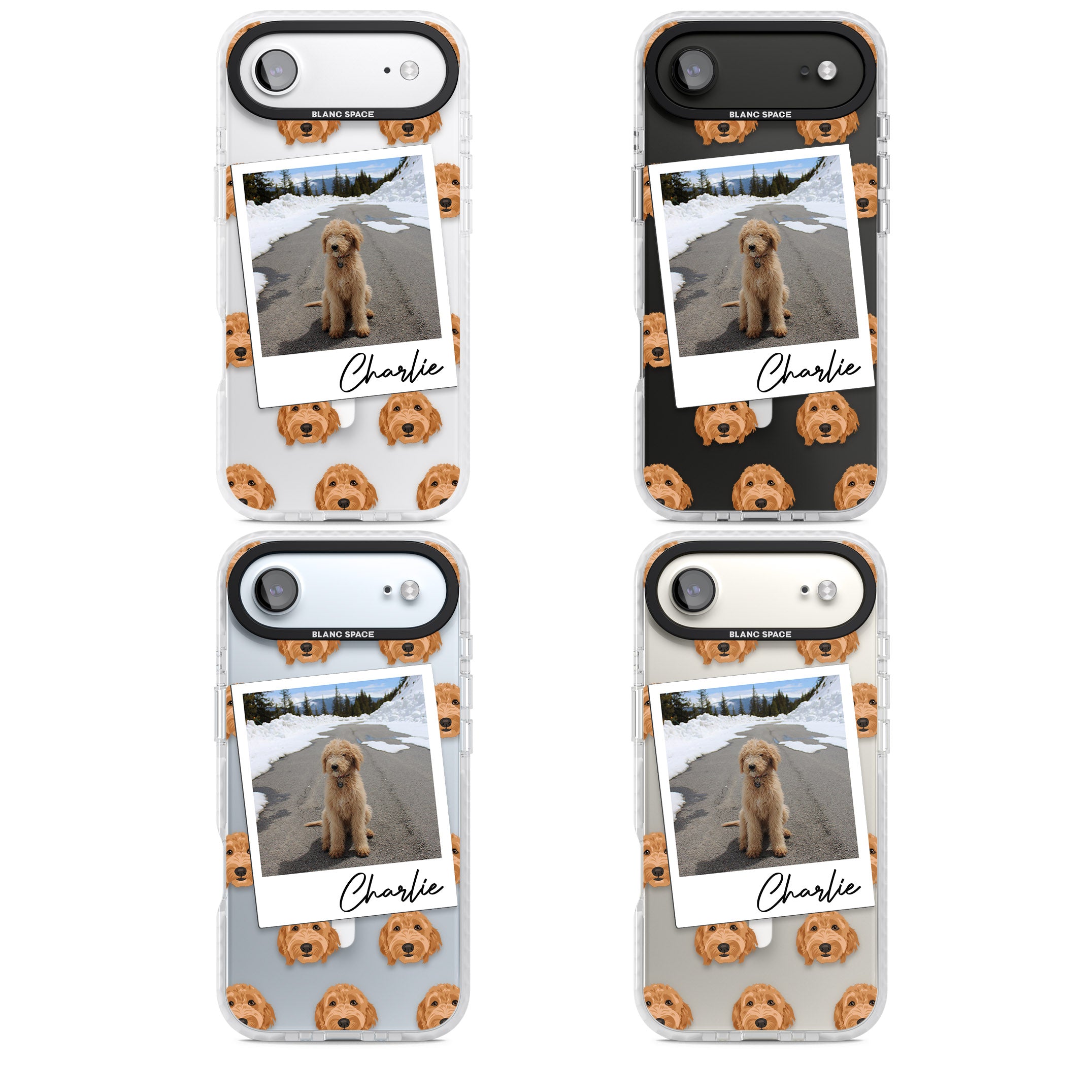 Personalised Golden Doodle Dog Photo iPhone 17 Air Impact Pro Clear Phone Case APT Impact Protection