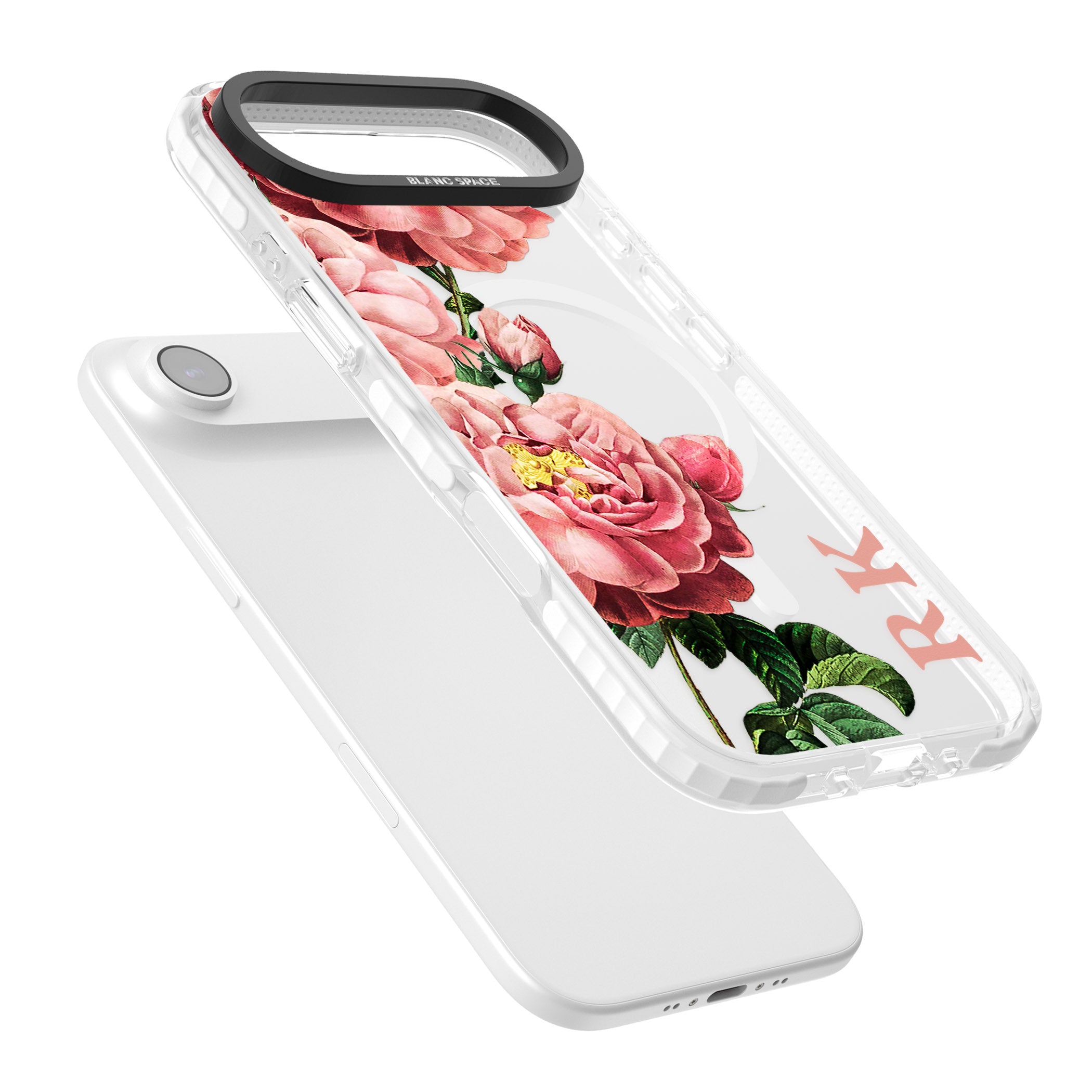 Personalised Vintage Floral Peonies iPhone 17 Air Impact Pro Clear Phone Case Colours