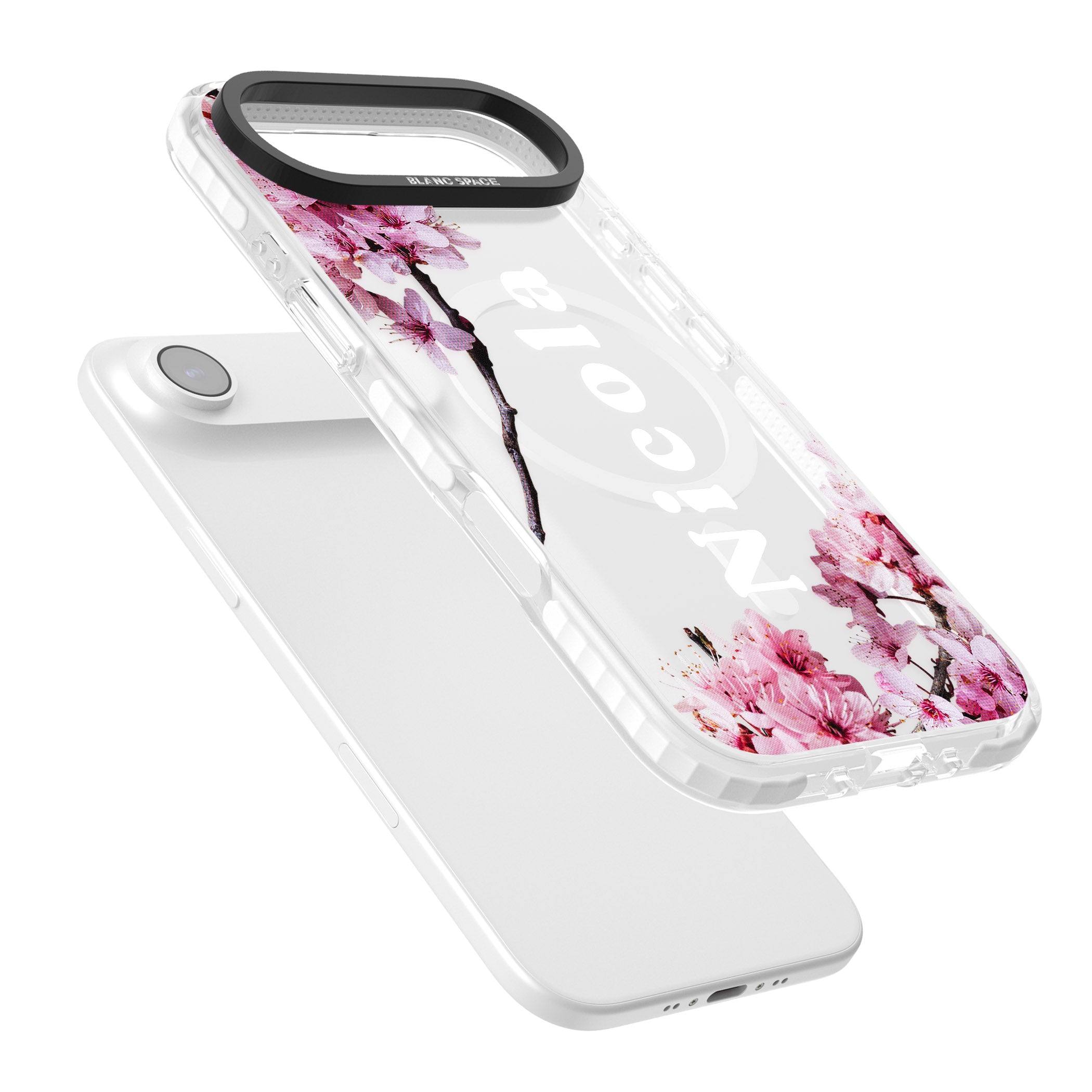 Personalised Cherry Blossom Elegance Classic iPhone 17 Air Impact Pro Clear Phone Case Colours