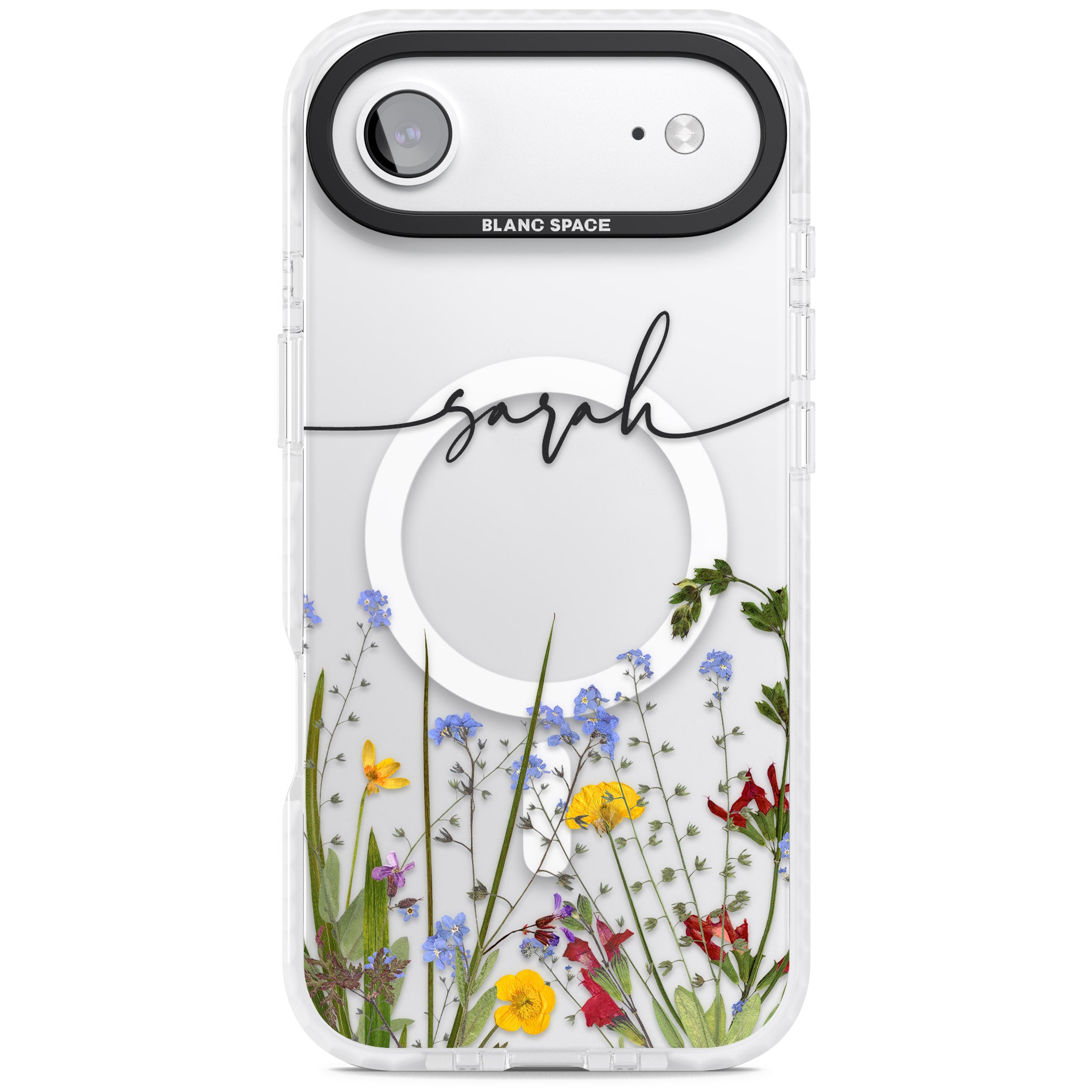 Personalised Wildflower Floral iPhone 17 Air Impact Pro Clear Phone Case