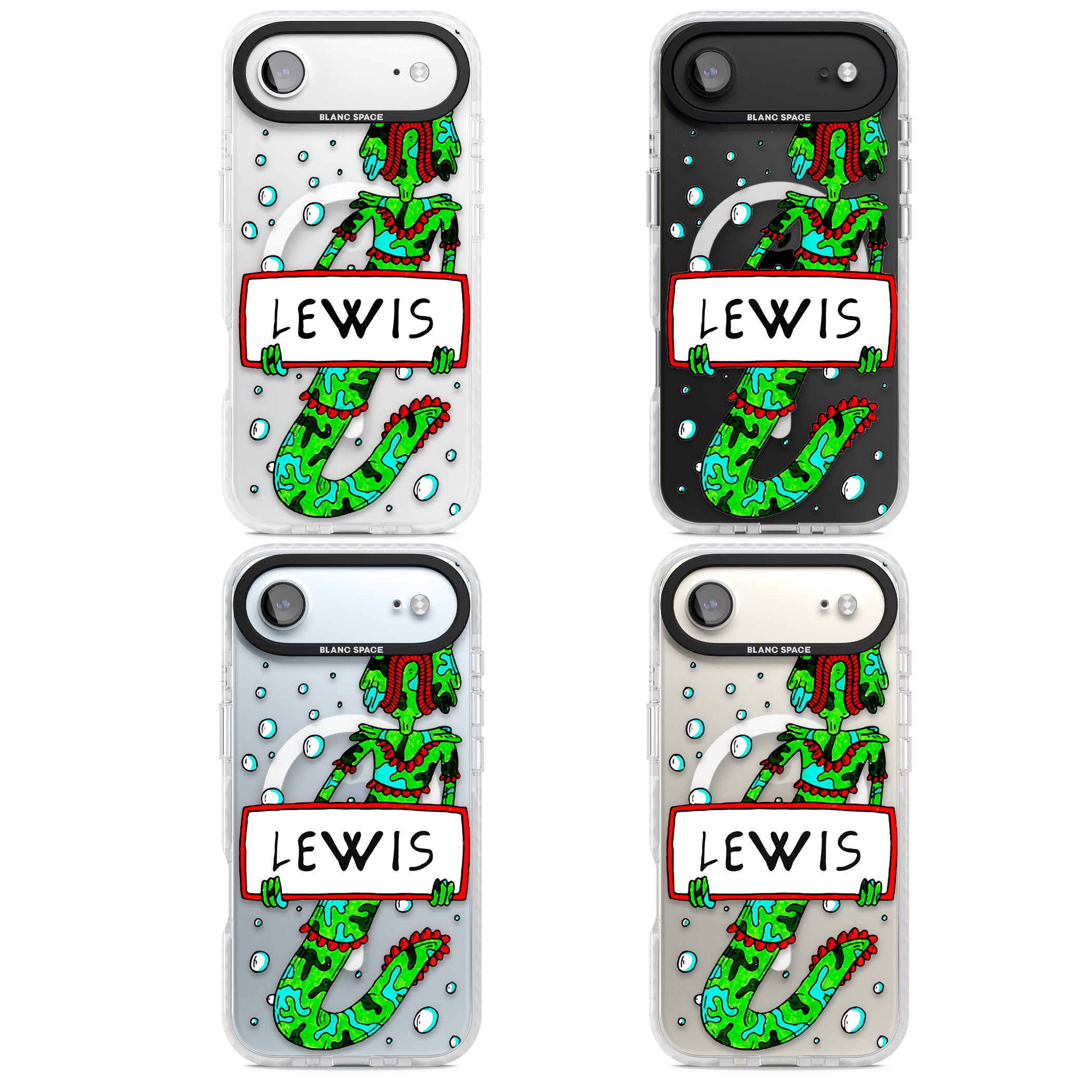 Personalised Fish Boy iPhone 17 Air Impact Pro Clear Phone Case APT Impact Protection