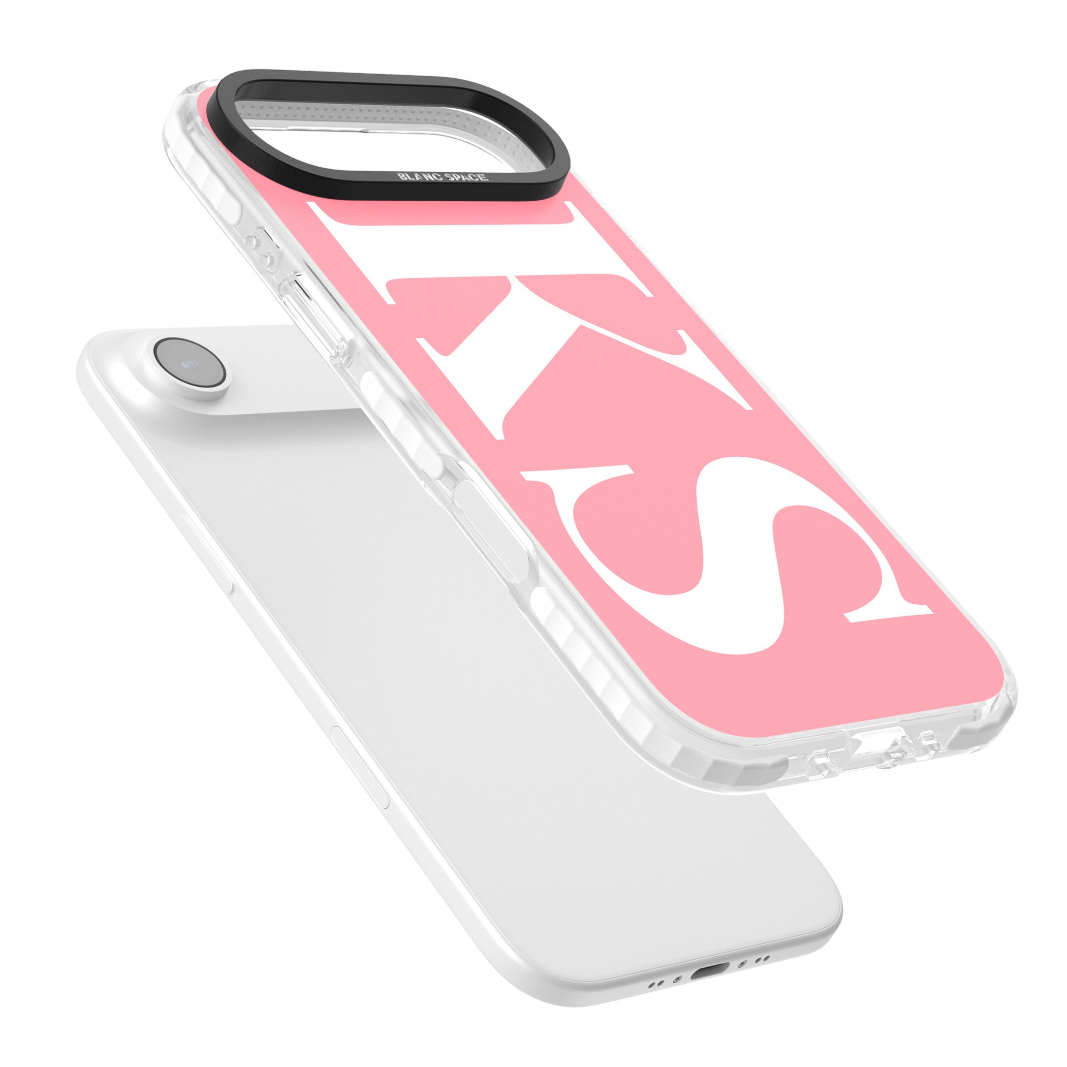 Personalised White & Pink Letters iPhone 17 Air Impact Pro Clear Phone Case Colours