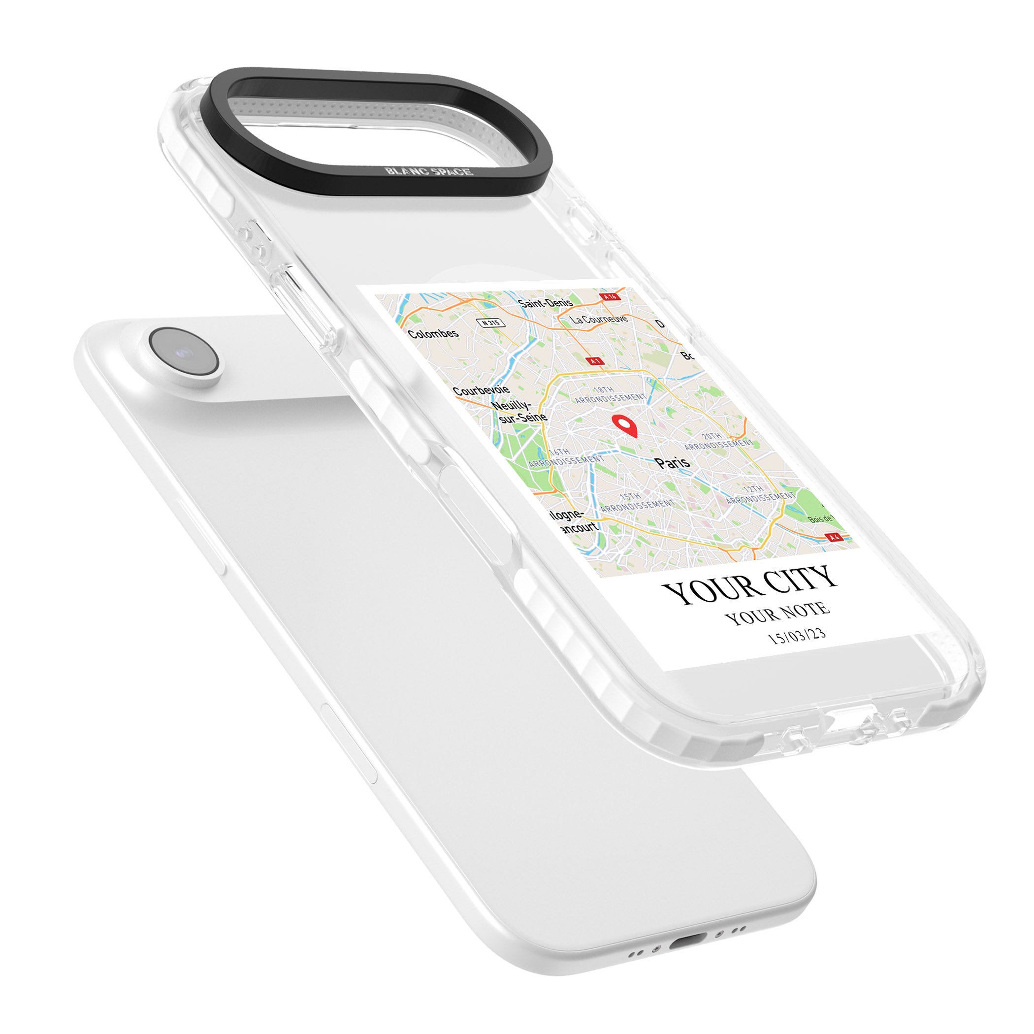 Personalised World Map iPhone 17 Air Impact Pro Clear Phone Case Colours