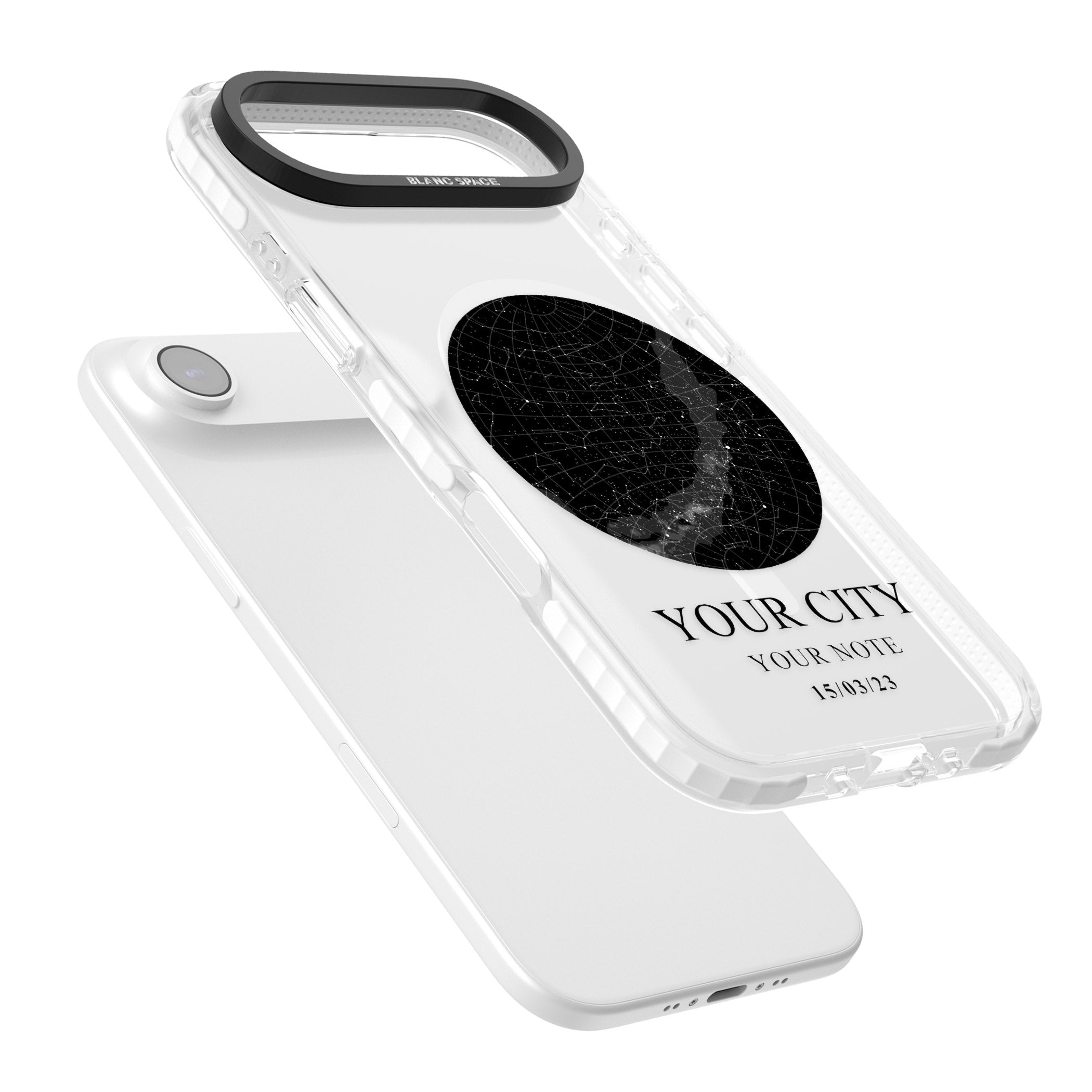 Personalised Star Map iPhone 17 Air Impact Pro Clear Phone Case Colours