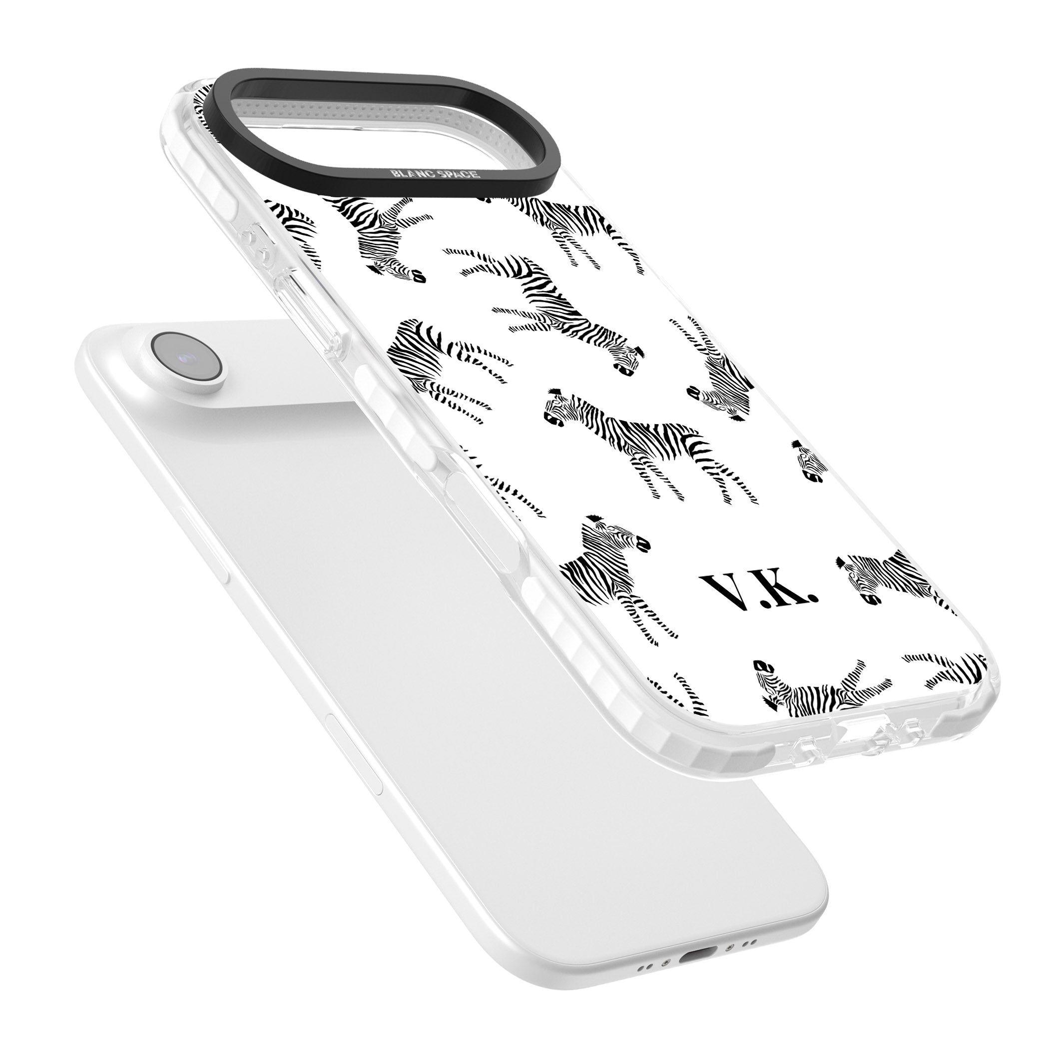 Personalised Zebra Pattern iPhone 17 Air Impact Pro Clear Phone Case Colours