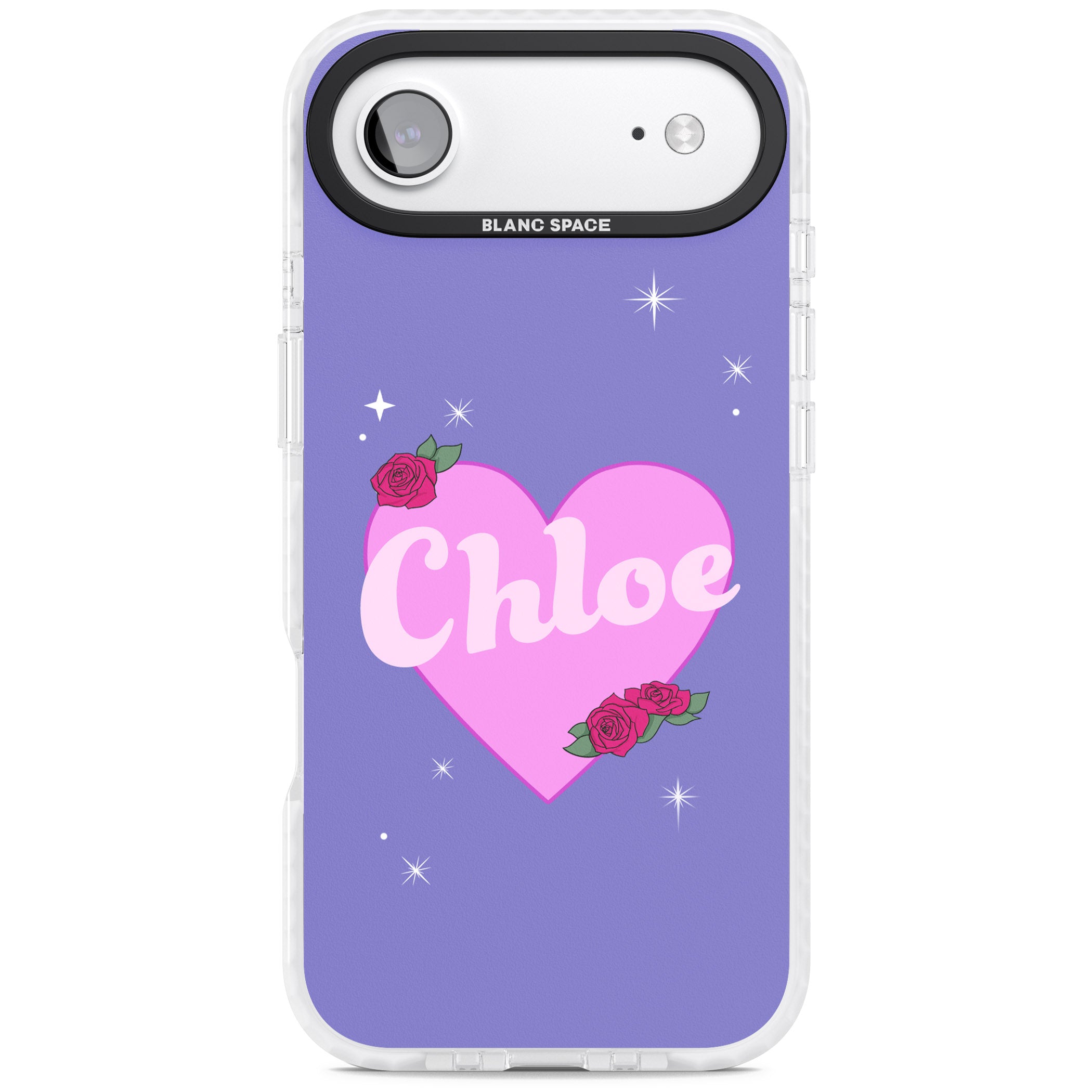 Personalised Glamorous Love Heart iPhone 17 Air Impact Pro Clear Phone Case