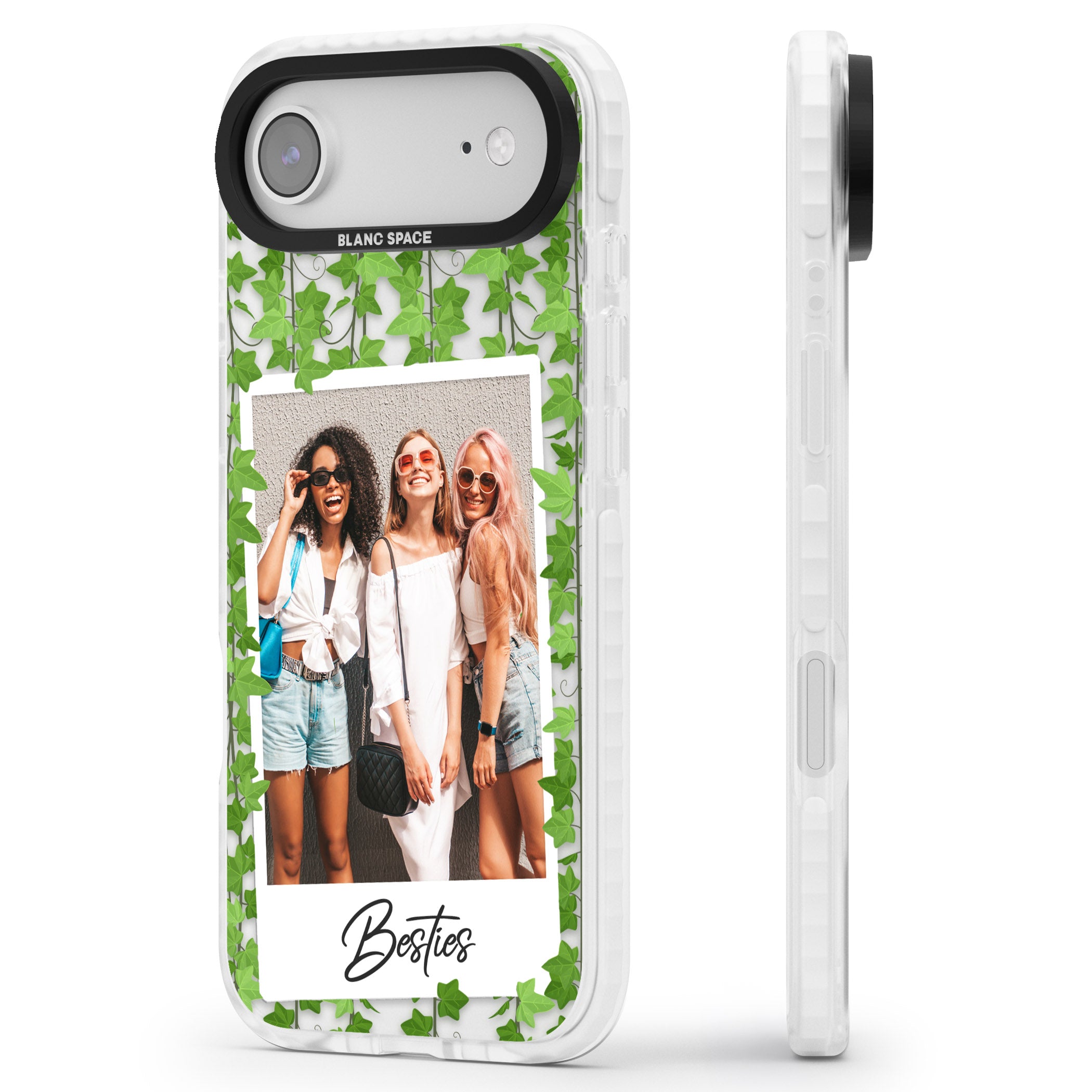 Personalised Ivy Vine Instant Photo iPhone 17 Air Impact Pro Clear Phone Case Side Profile