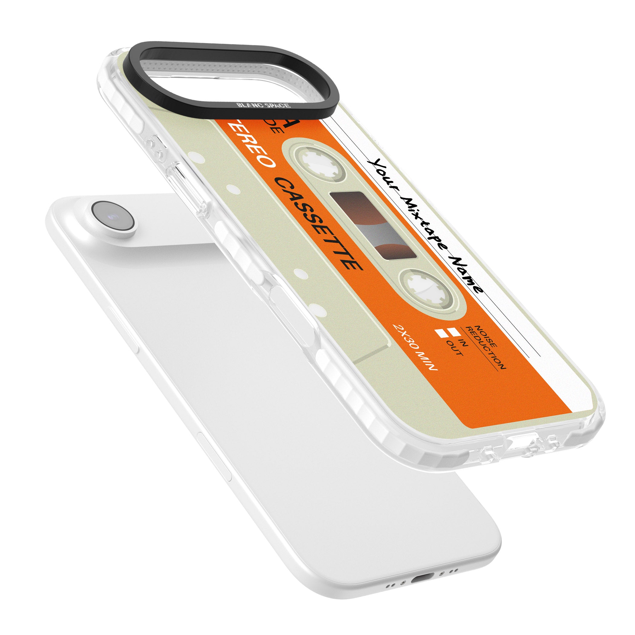 Personalised Retro Cassette Classic iPhone 17 Air Impact Pro Clear Phone Case Colours