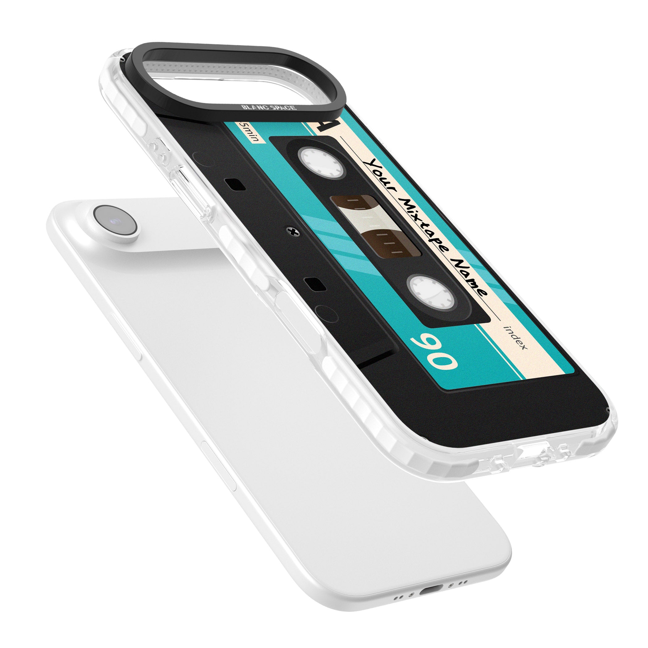 Personalised Retro Mixtape Dark iPhone 17 Air Impact Pro Clear Phone Case Colours