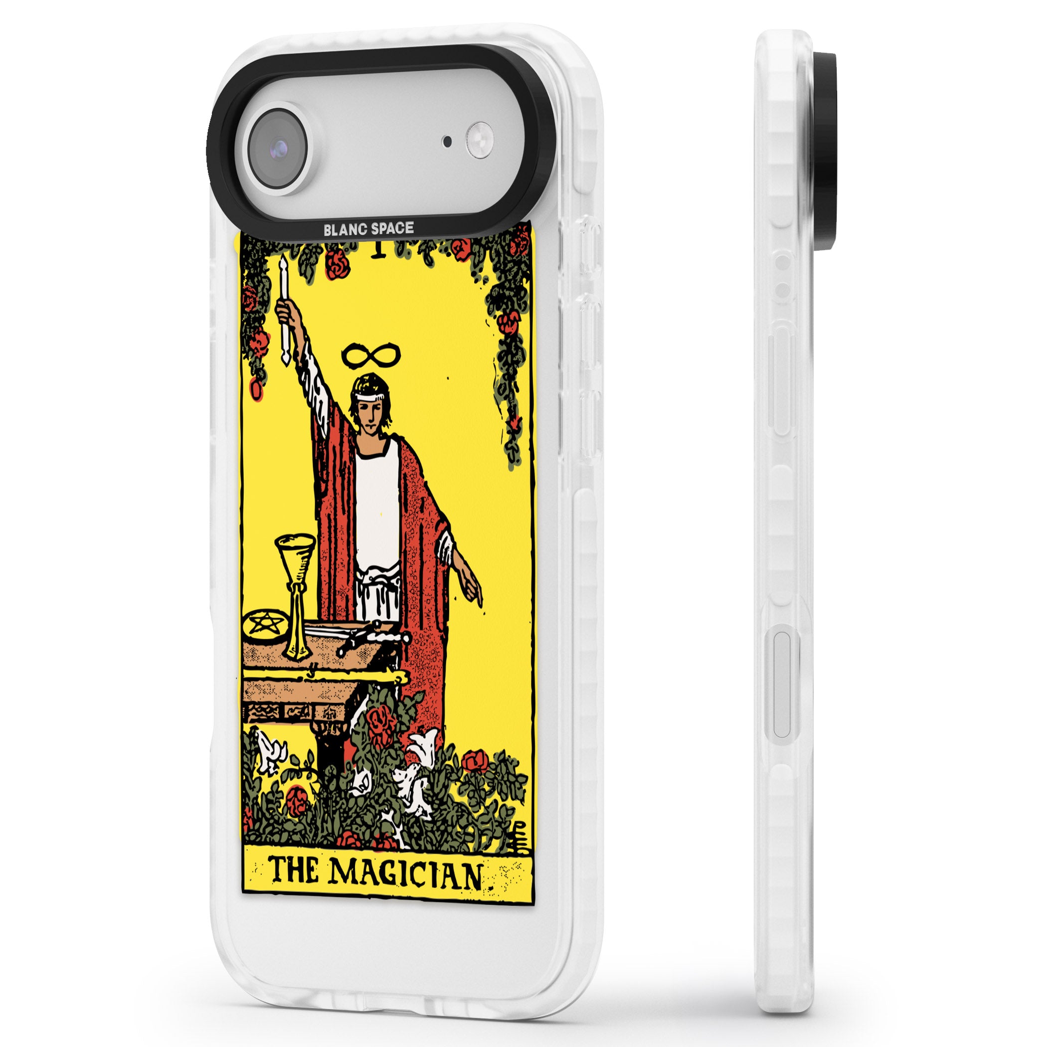 Personalised The Magician Tarot Card (Color) iPhone 17 Air Impact Pro Clear Phone Case Side Profile
