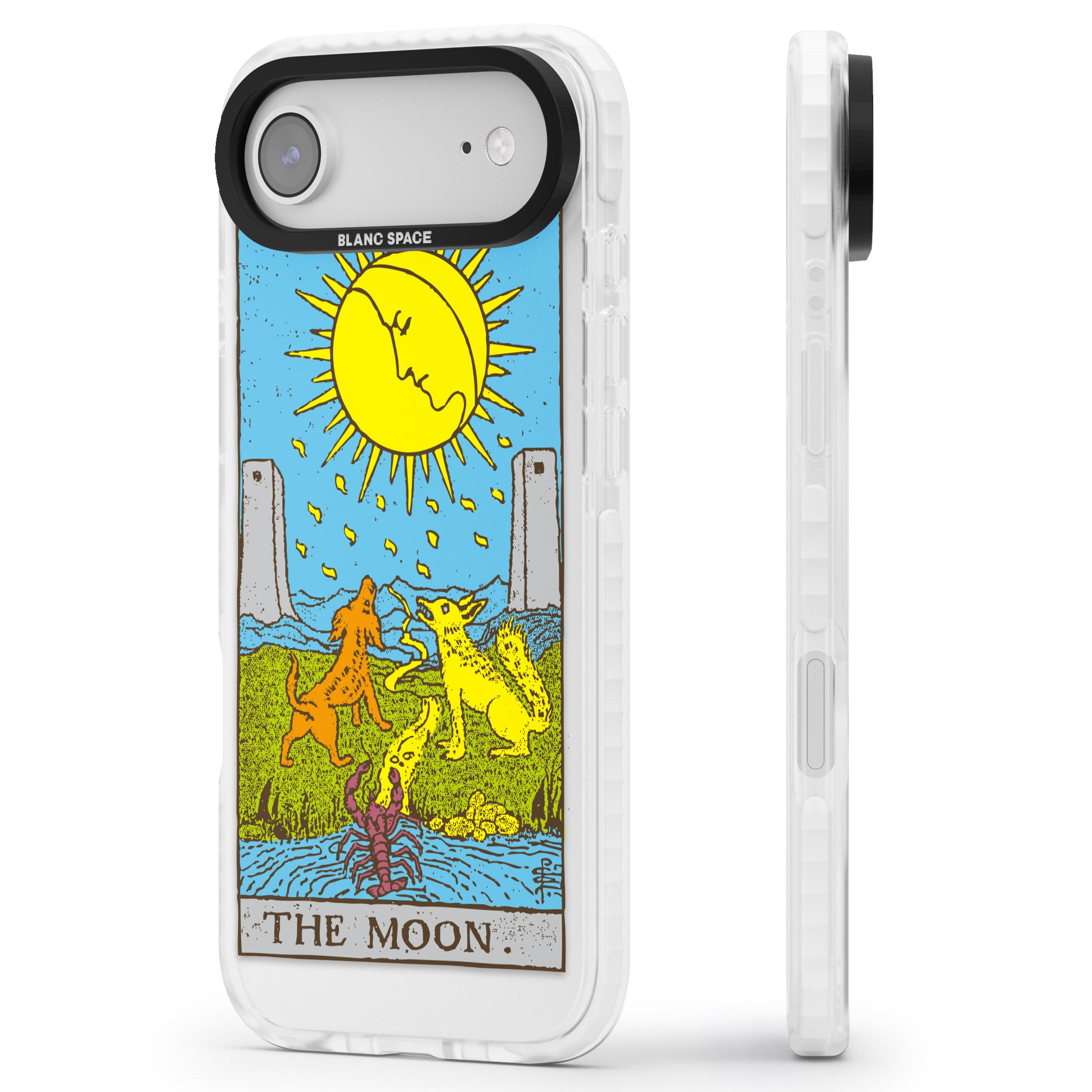 Personalised The Moon Tarot Card (Color) iPhone 17 Air Impact Pro Clear Phone Case Side Profile