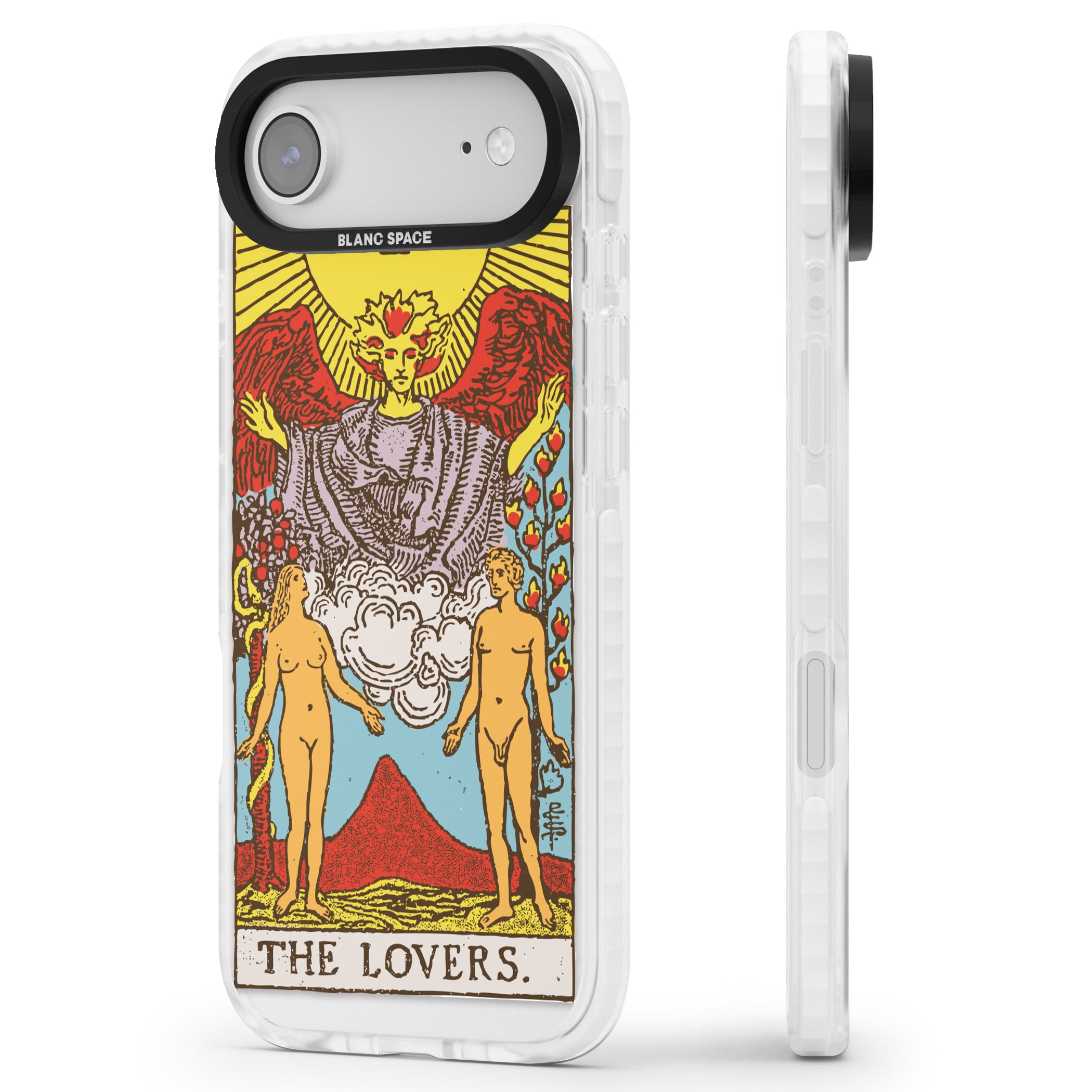 Personalised The Lovers Tarot Card (Color) iPhone 17 Air Impact Pro Clear Phone Case Side Profile