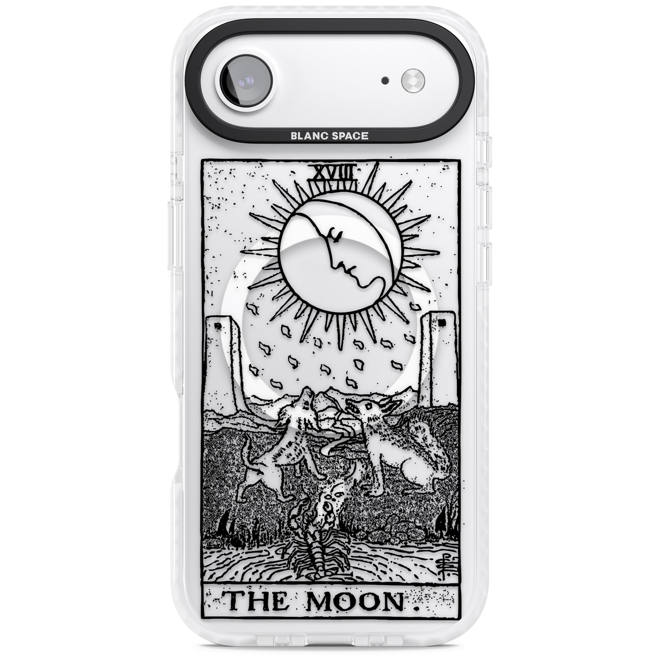 Personalised The Moon Tarot Card (Clear) iPhone 17 Air Impact Pro Clear Phone Case