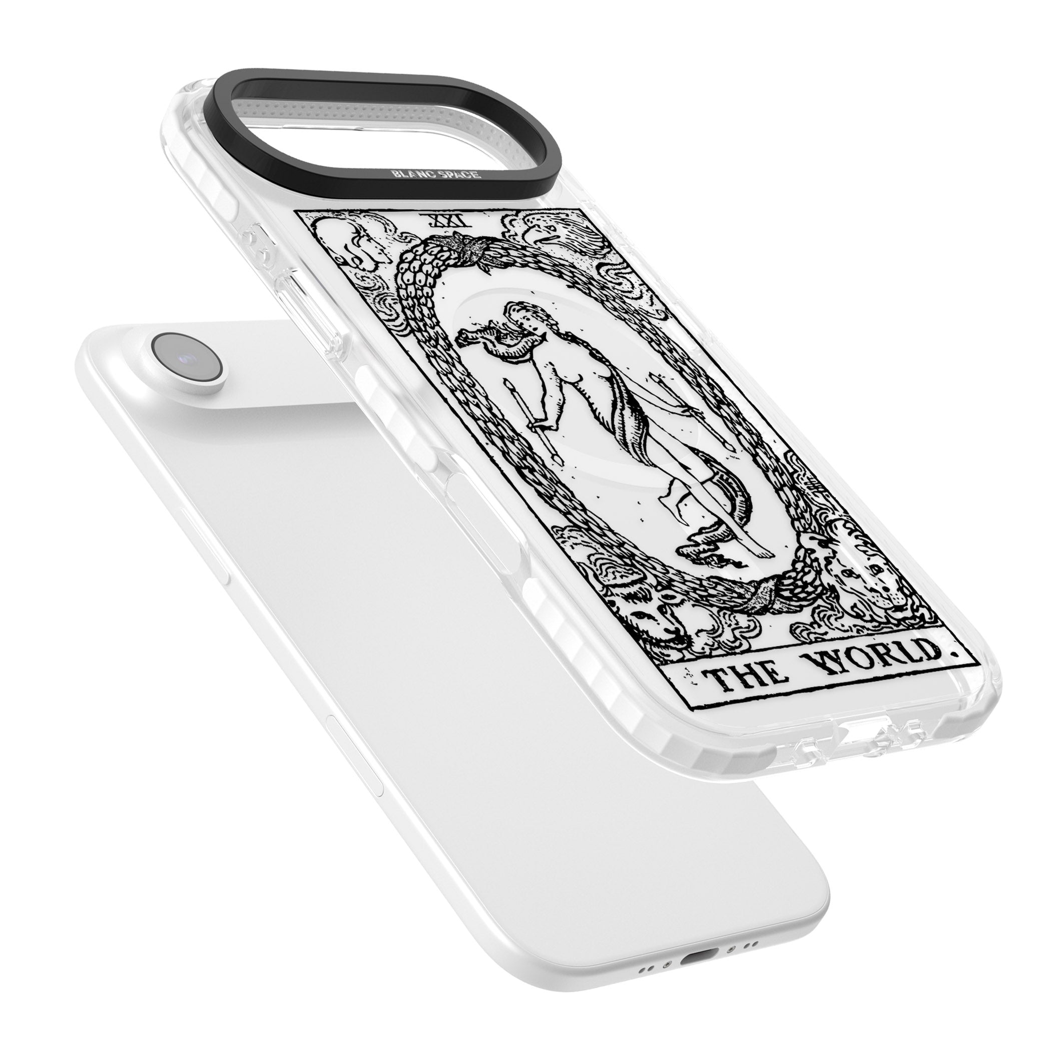 Personalised The World Tarot Card (Clear) iPhone 17 Air Impact Pro Clear Phone Case Colours