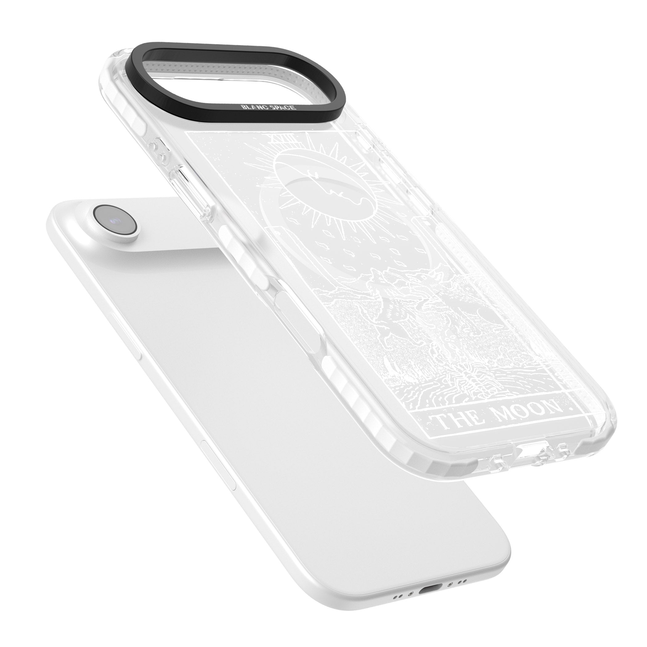 Personalised The Moon Tarot Card (White) iPhone 17 Air Impact Pro Clear Phone Case Colours