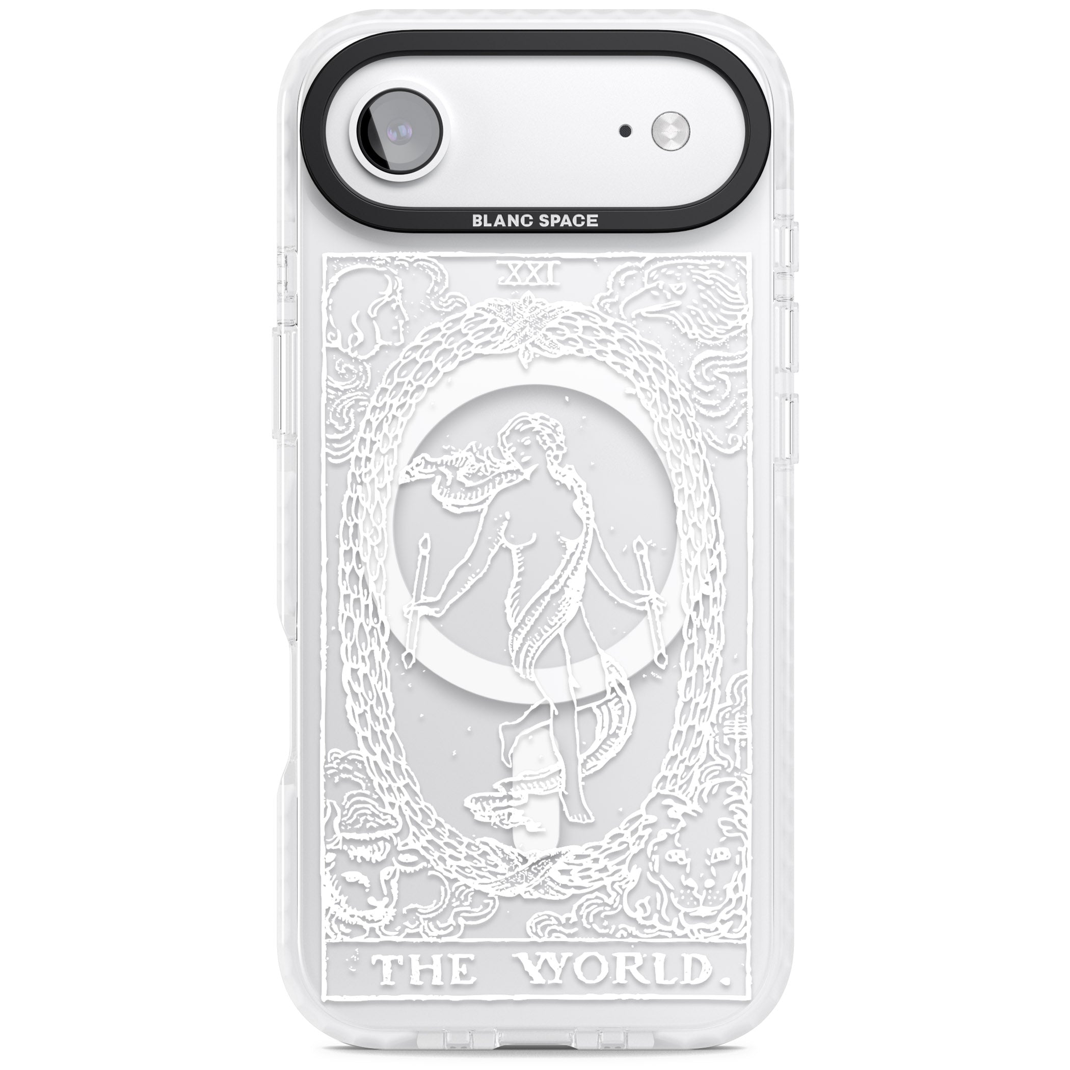 Personalised The World Tarot Card (White) iPhone 17 Air Impact Pro Clear Phone Case