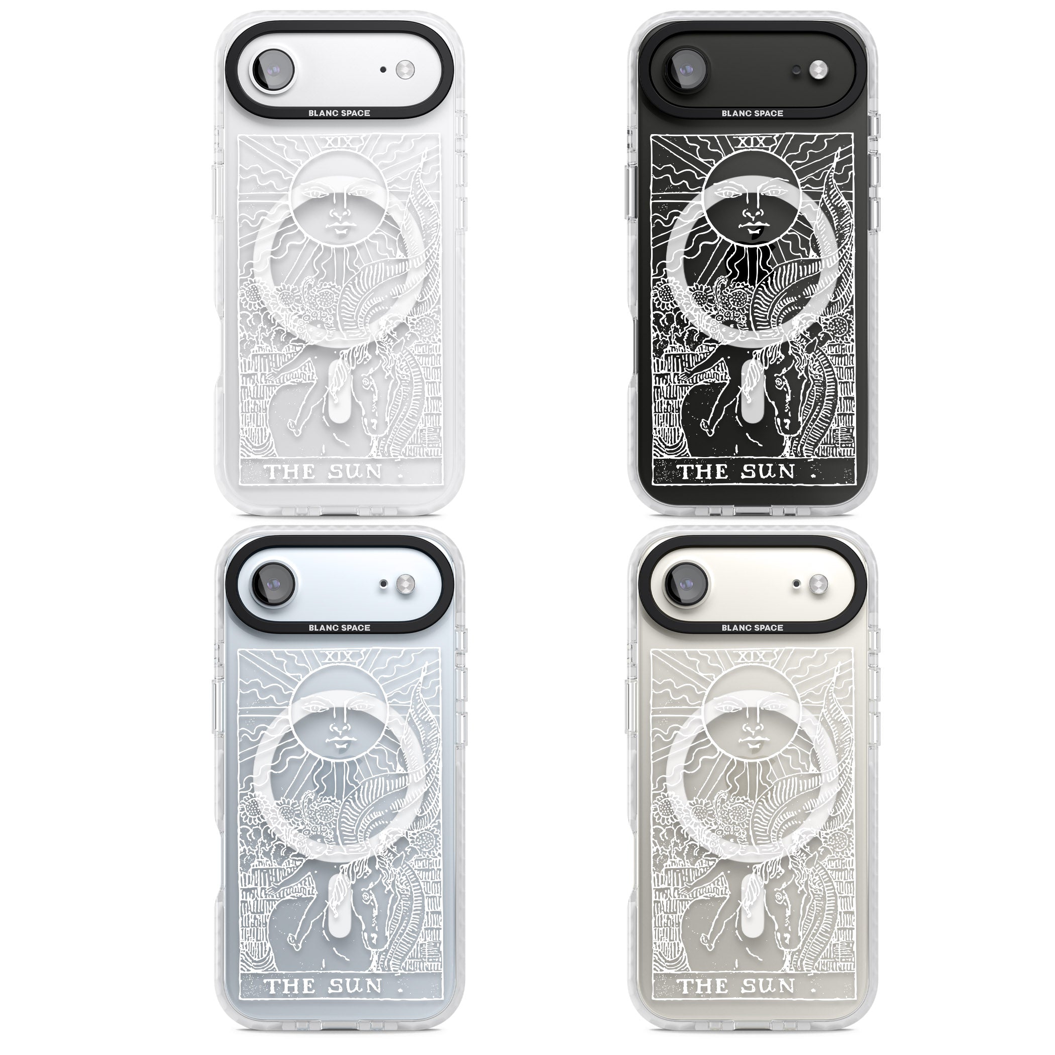 Personalised The Sun Tarot Card (White) iPhone 17 Air Impact Pro Clear Phone Case APT Impact Protection
