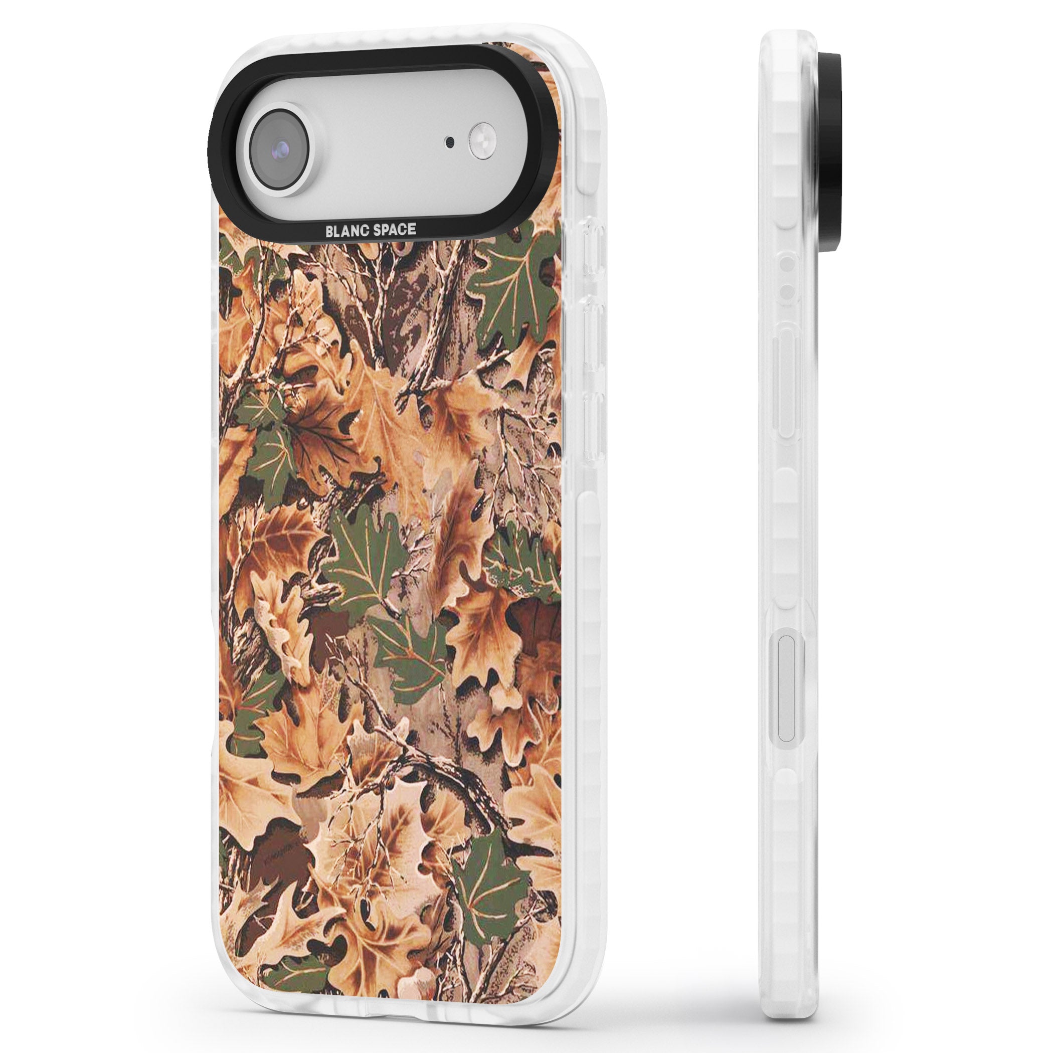 Realtree Camo iPhone 17 Air Impact Pro Clear Phone Case Side Profile