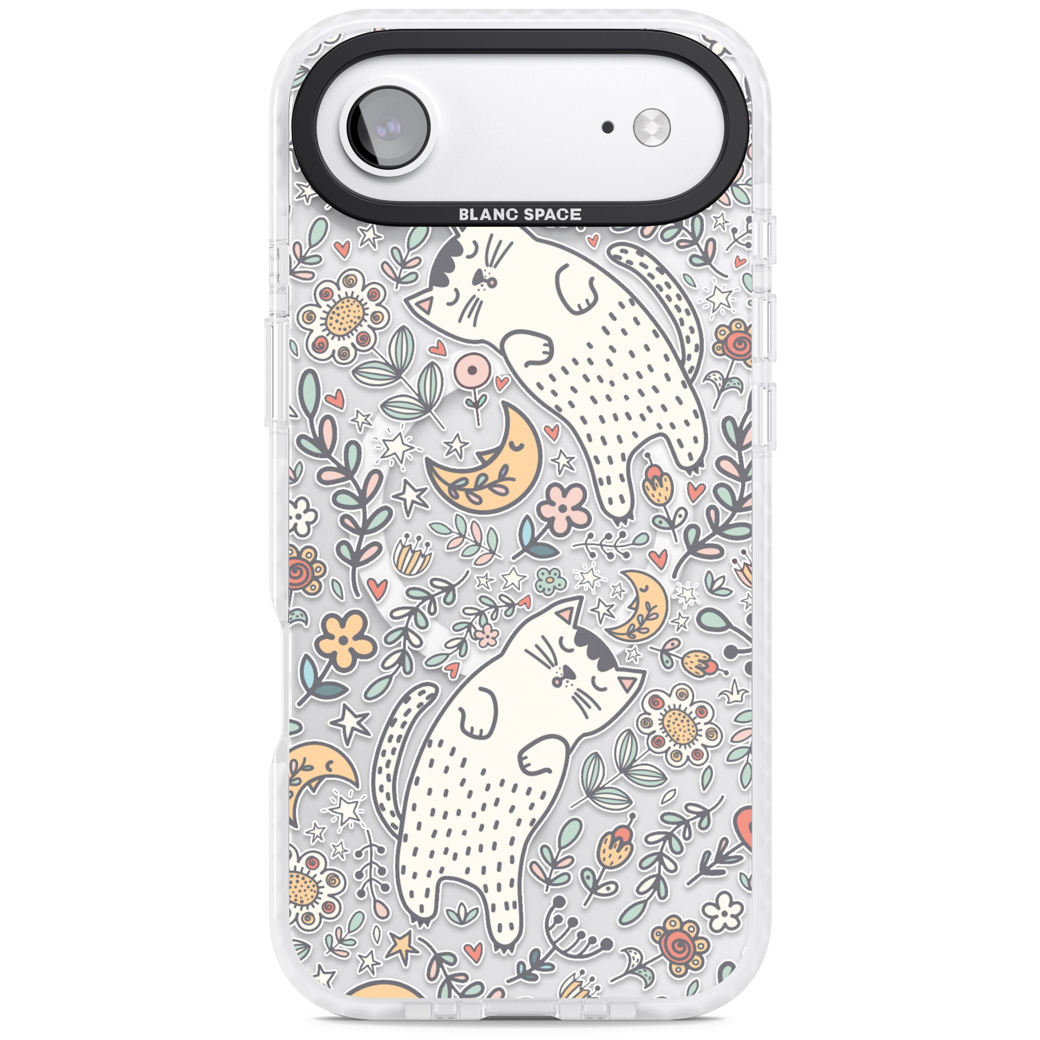 Sleeping Cat Pattern iPhone 17 Air Impact Pro Clear Phone Case