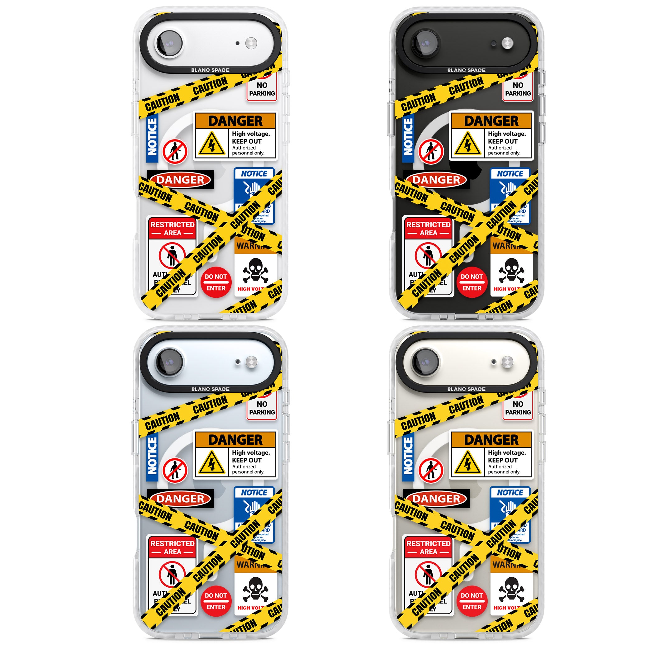 Caution Sign iPhone 17 Air Impact Pro Clear Phone Case APT Impact Protection