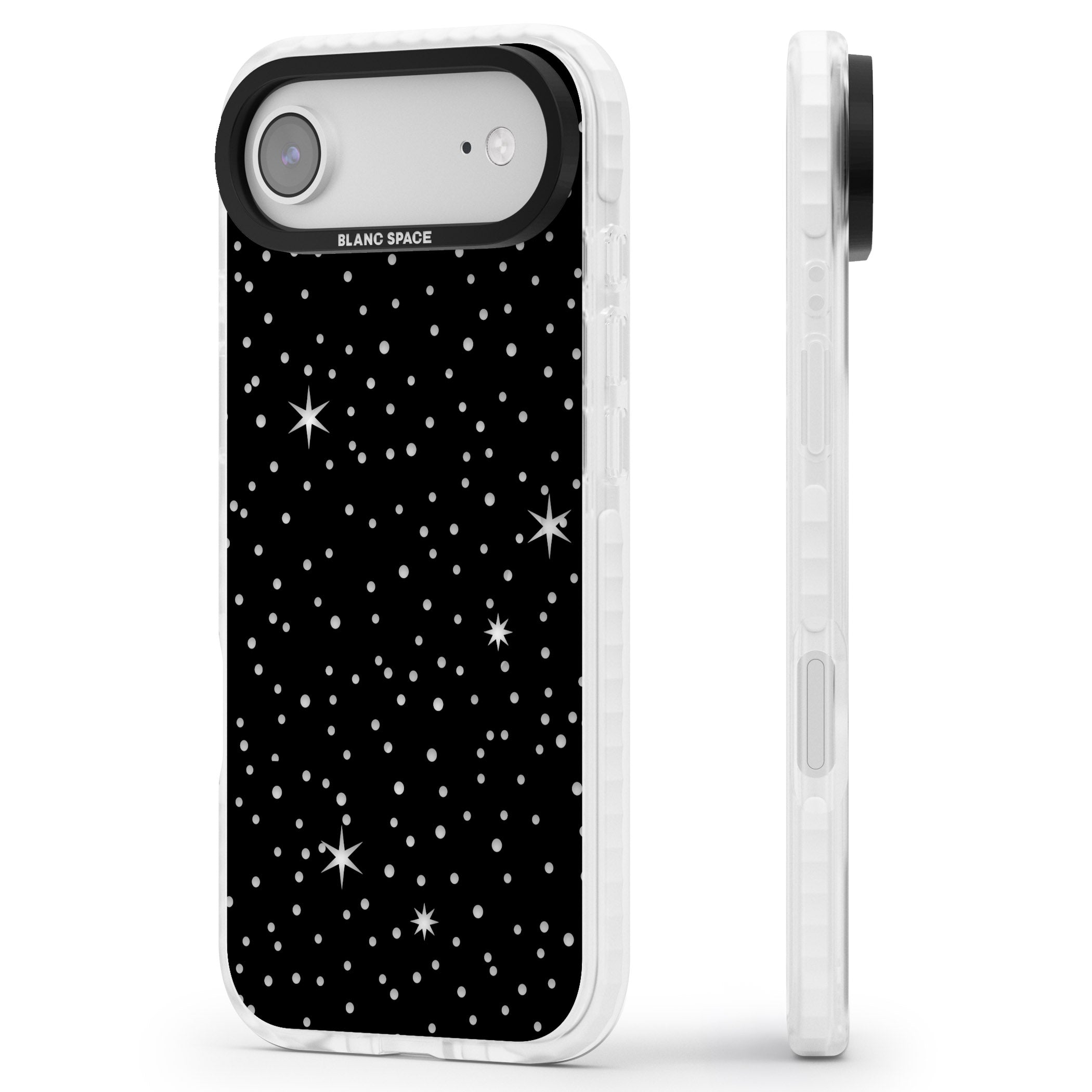 Celestial Cut Out Stars iPhone 17 Air Impact Pro Clear Phone Case Side Profile