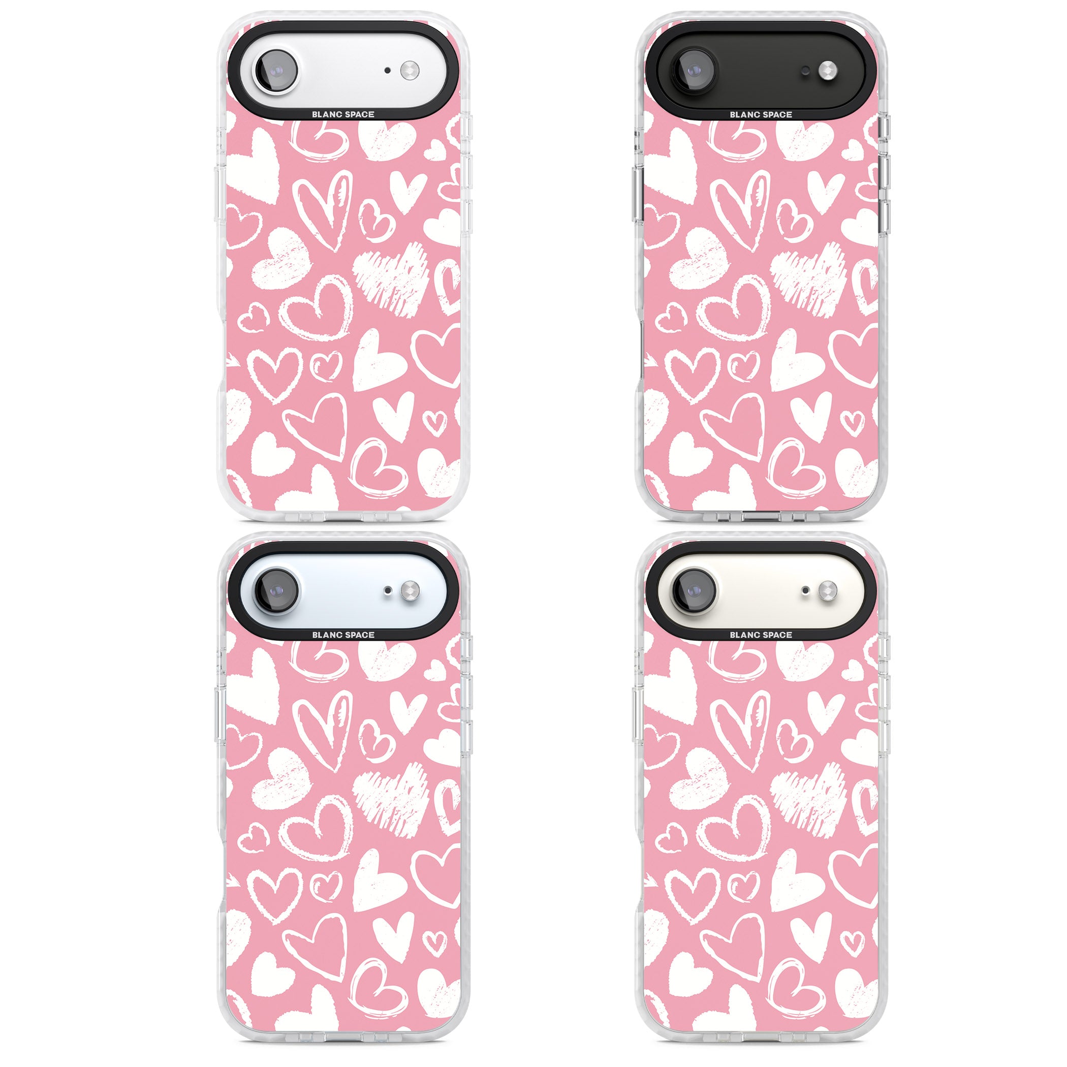 Chalk Hearts iPhone 17 Air Impact Pro Clear Phone Case APT Impact Protection