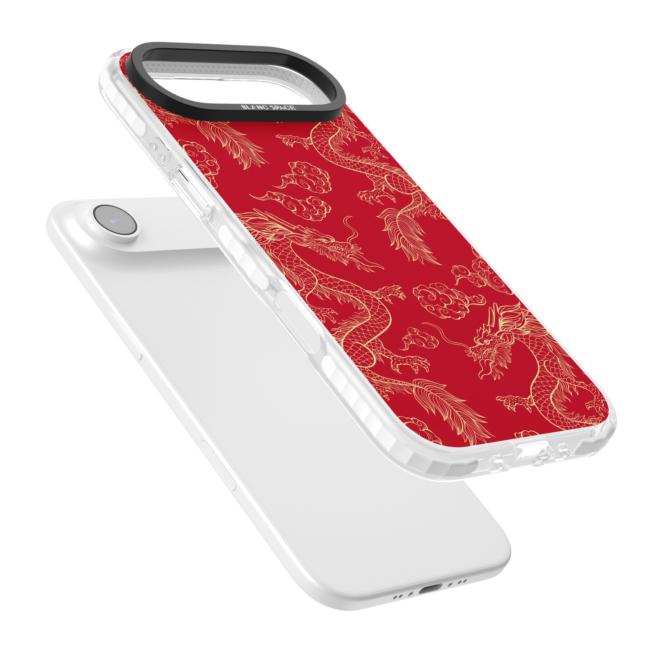 Red And Gold Dragon Pattern iPhone 17 Air Impact Pro Clear Phone Case Colours