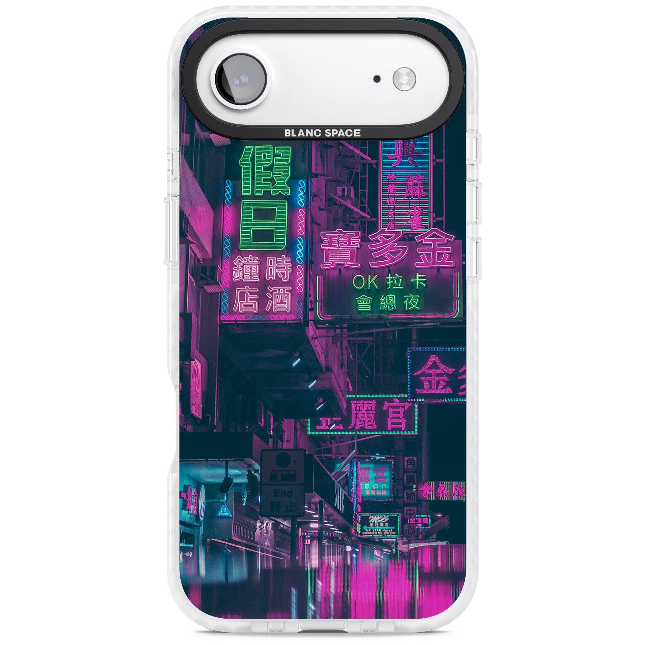 Neon Night Strip iPhone 17 Air Impact Pro Clear Phone Case