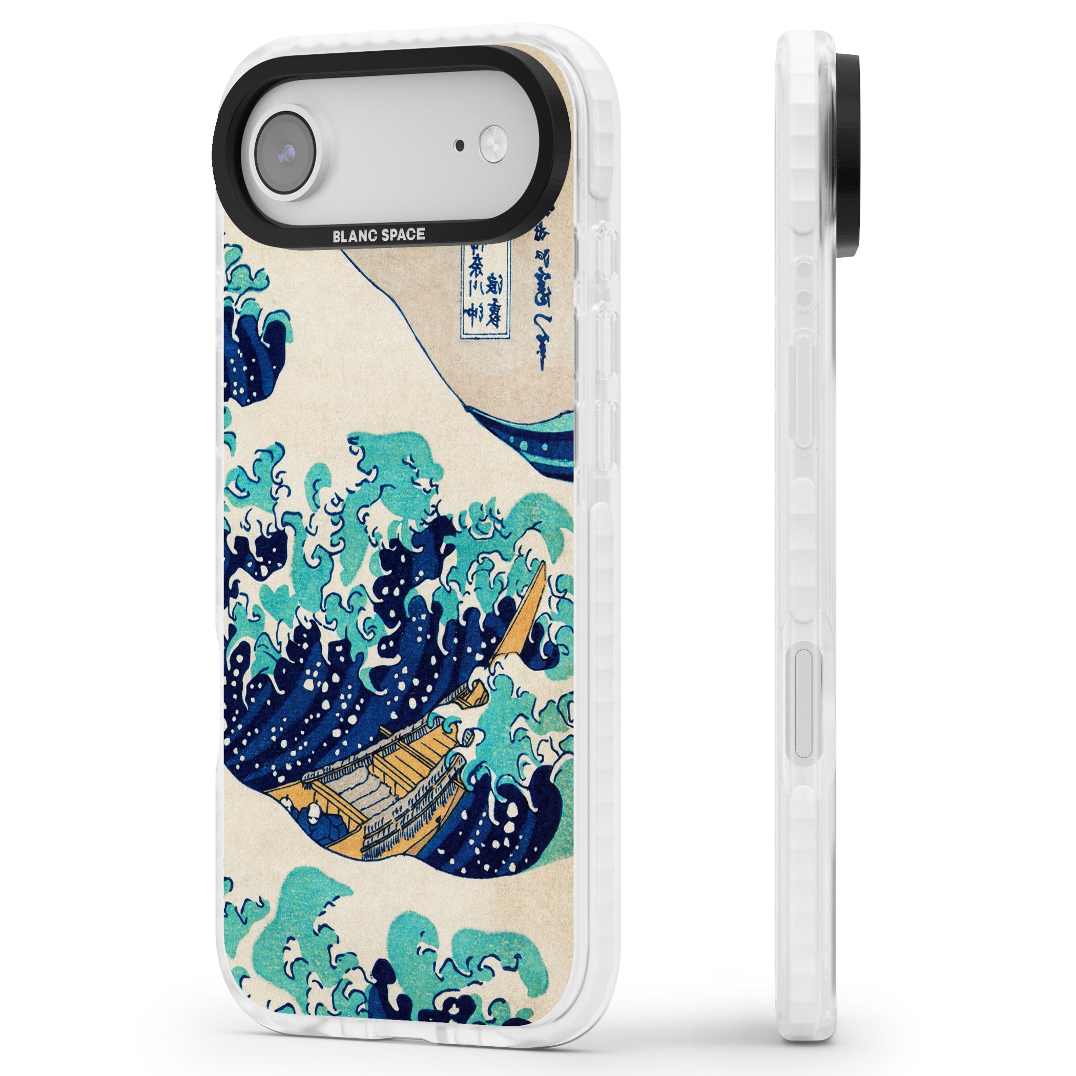The Great Wave By Katsushika Hokusai iPhone 17 Air Impact Pro Clear Phone Case Side Profile