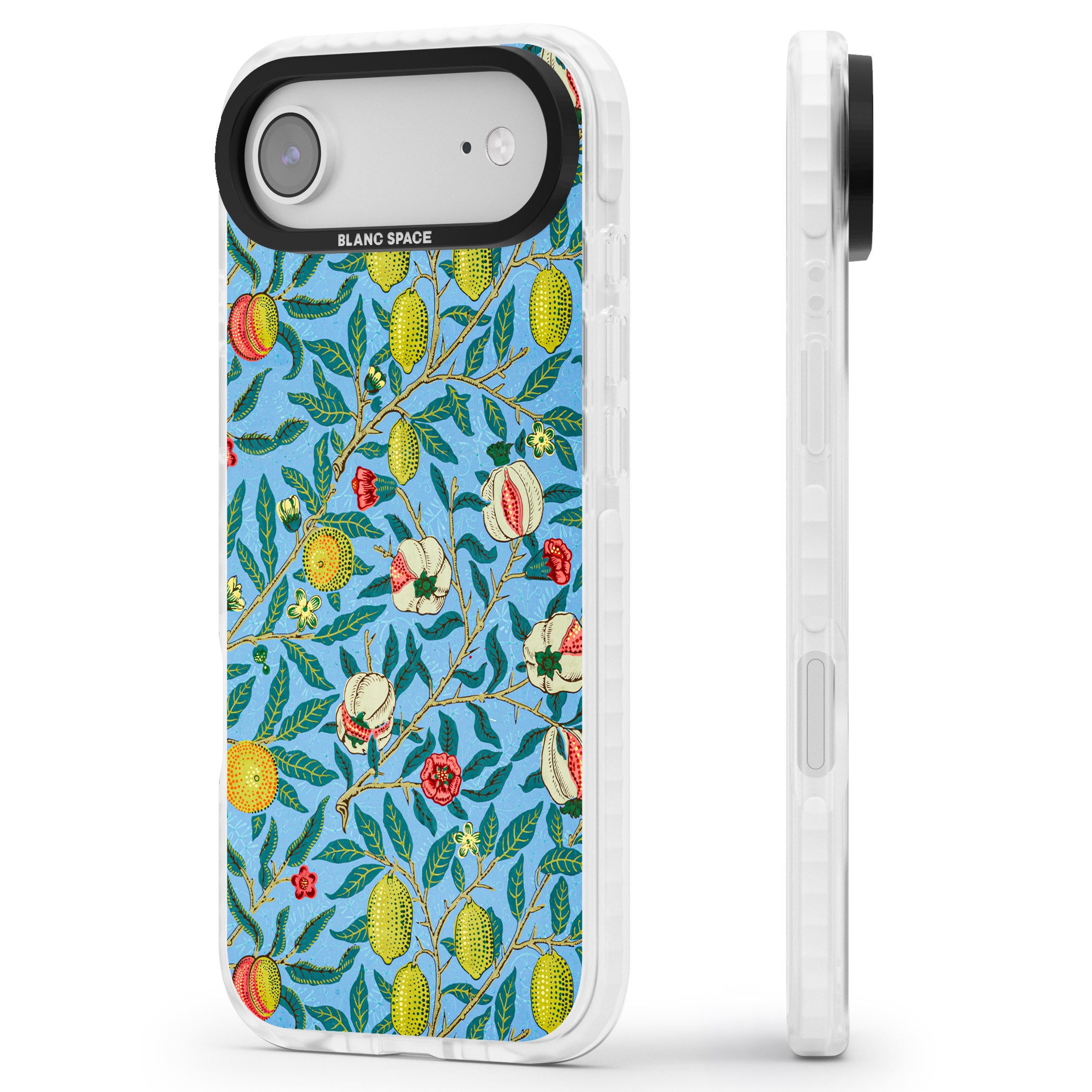 Vintage Fruits iPhone 17 Air Impact Pro Clear Phone Case Side Profile