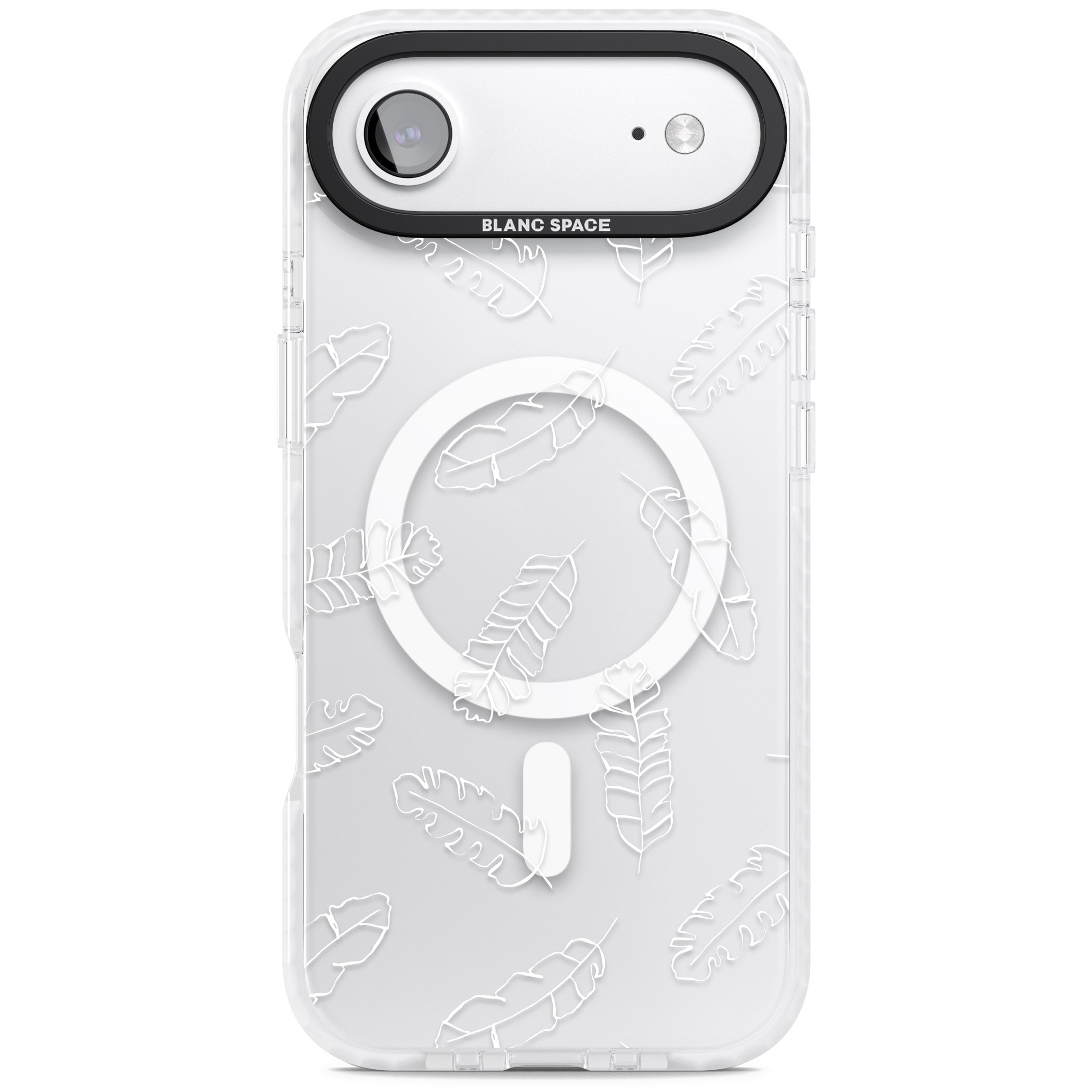 Palm Leaf Outline iPhone 17 Air Impact Pro Clear Phone Case