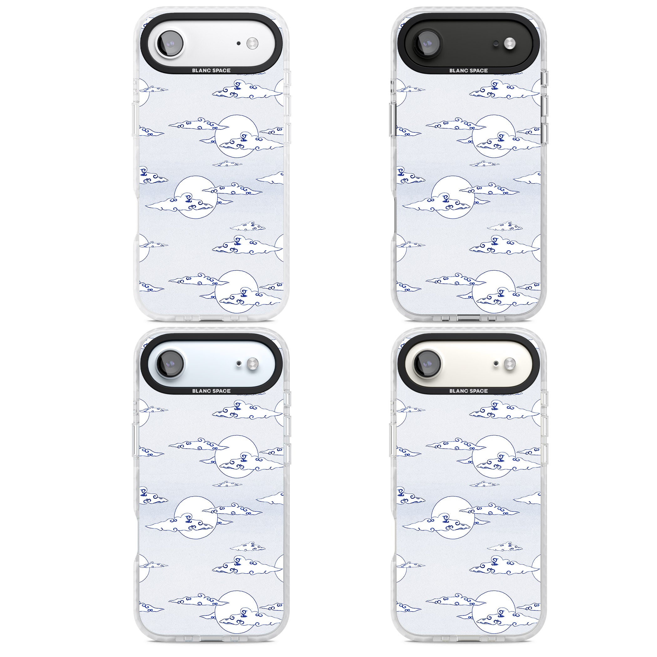 Moon & Clouds iPhone 17 Air Impact Pro Clear Phone Case APT Impact Protection