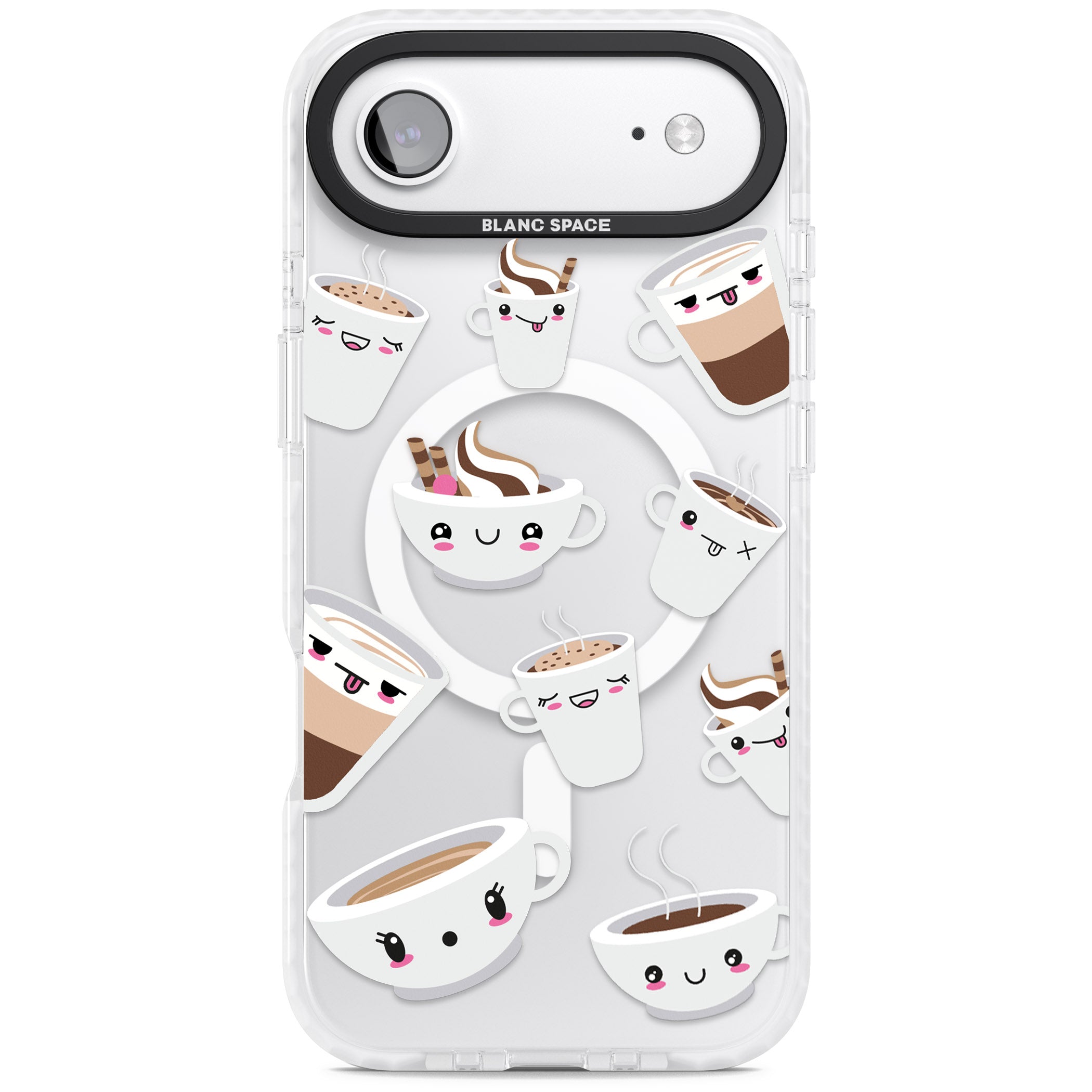 Coffee Faces iPhone 17 Air Impact Pro Clear Phone Case