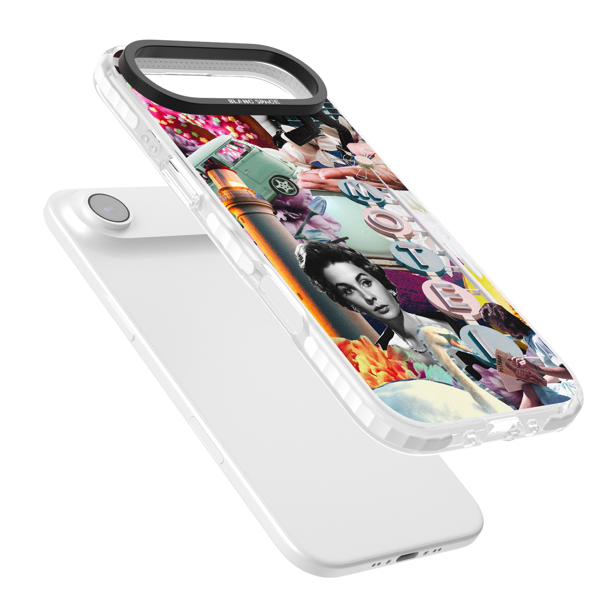 Retro Motel Collage iPhone 17 Air Impact Pro Clear Phone Case Colours