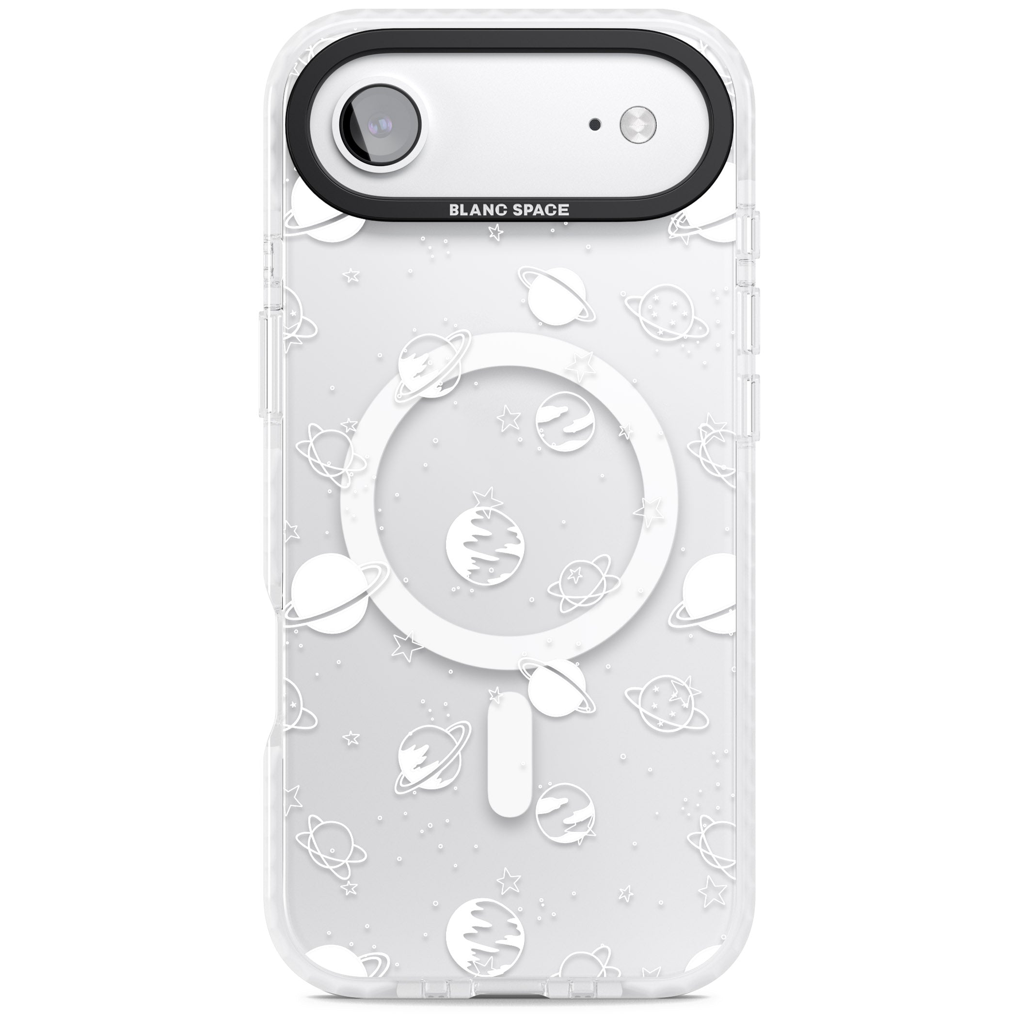 Cosmic Black Planet iPhone 17 Air Impact Pro Clear Phone Case