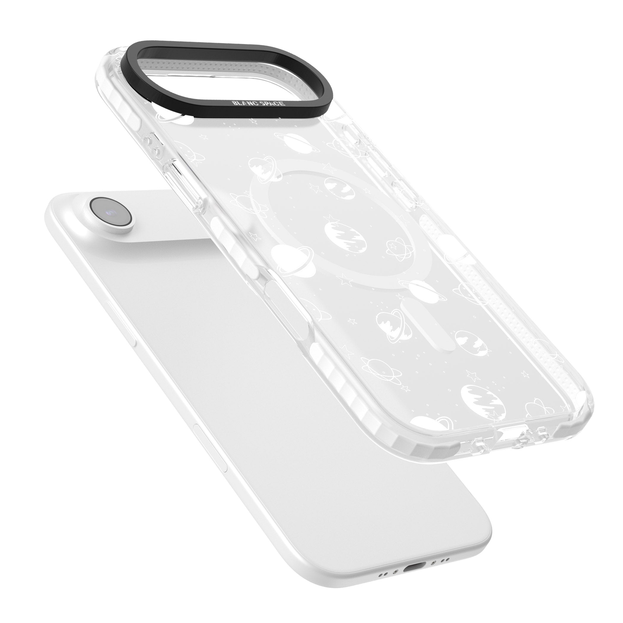 Cosmic Black Planet iPhone 17 Air Impact Pro Clear Phone Case Colours