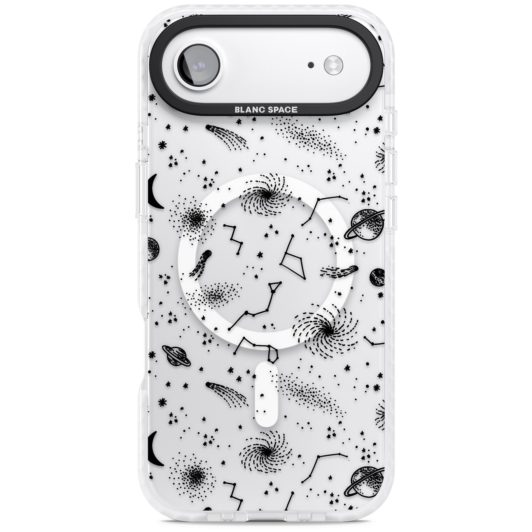 Galactic Sketch iPhone 17 Air Impact Pro Clear Phone Case