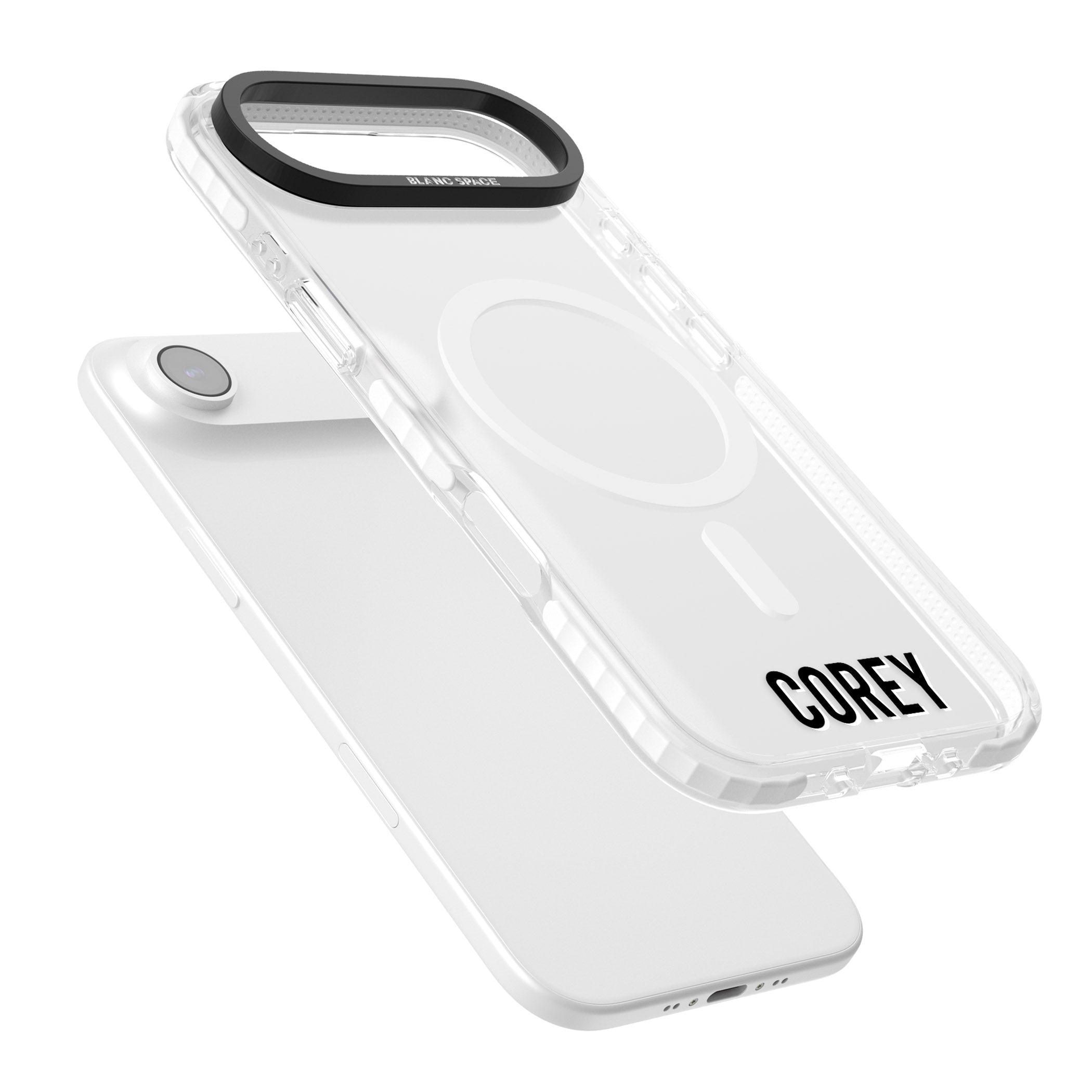 Personalised Bottom Name iPhone 17 Air Impact Pro Clear Phone Case Colours