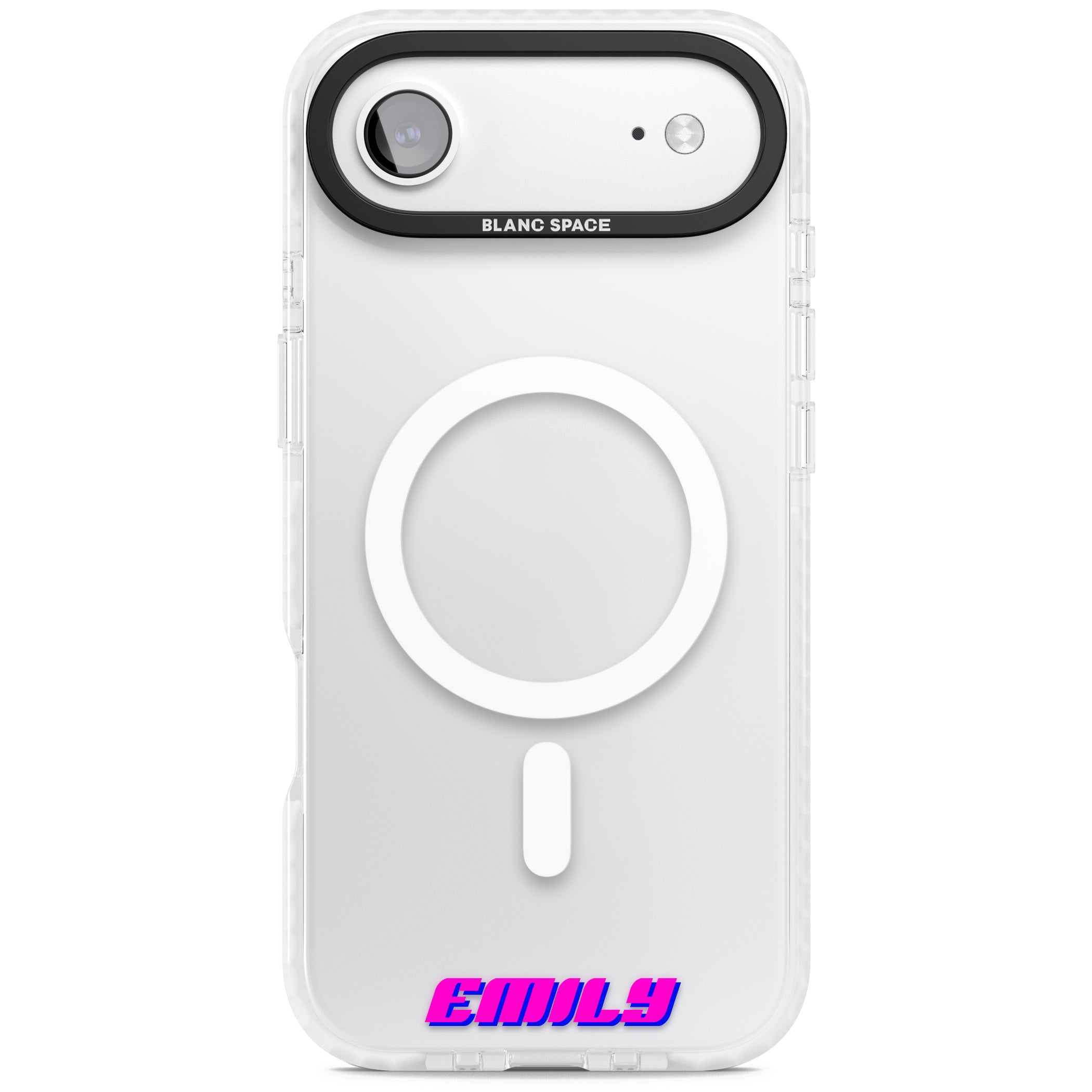 Personalised Cool Bottom Name iPhone 17 Air Impact Pro Clear Phone Case