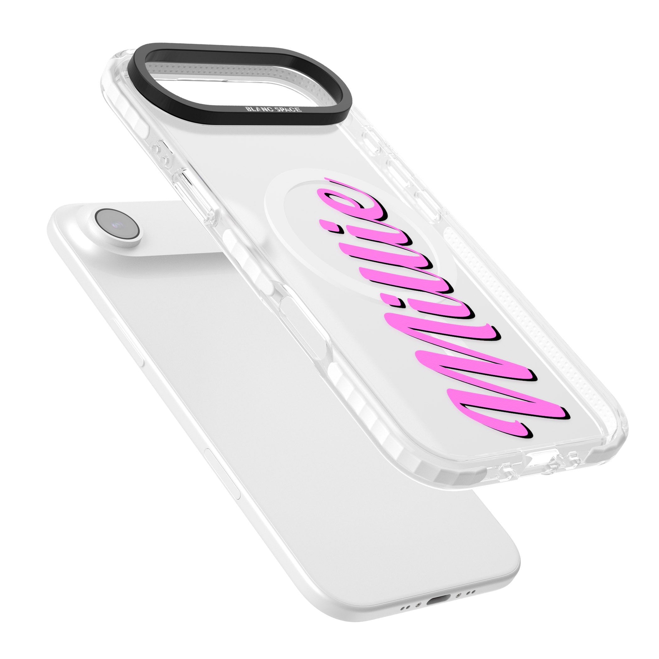 Personalised Cute Vertical Name iPhone 17 Air Impact Pro Clear Phone Case Colours