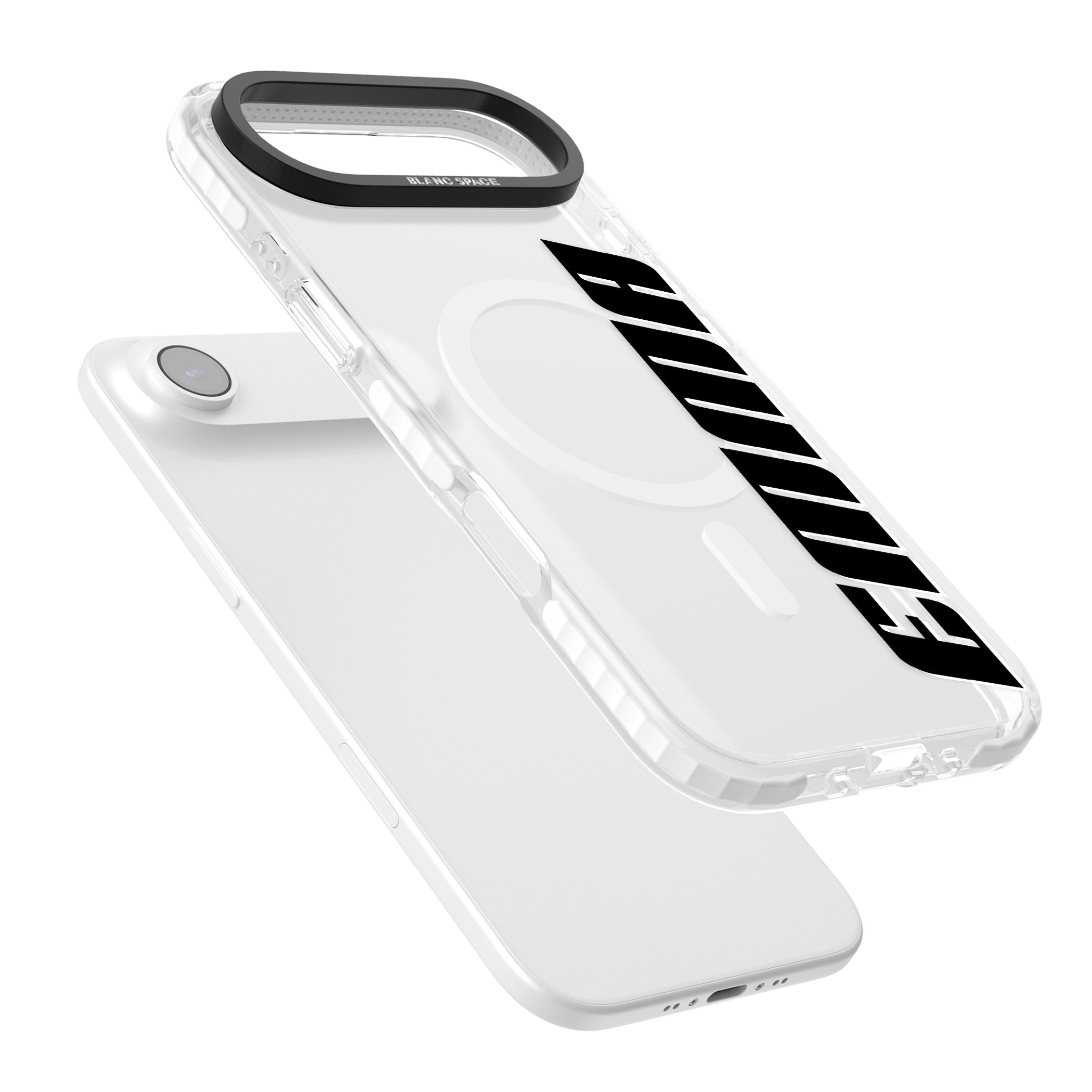 Personalised Vertical Bold Name iPhone 17 Air Impact Pro Clear Phone Case Colours