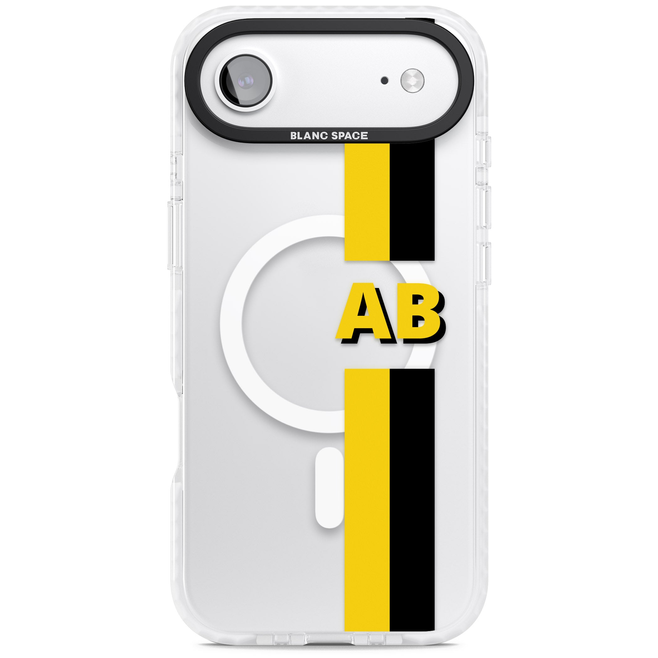 Personalised Bold Name Striped iPhone 17 Air Impact Pro Clear Phone Case