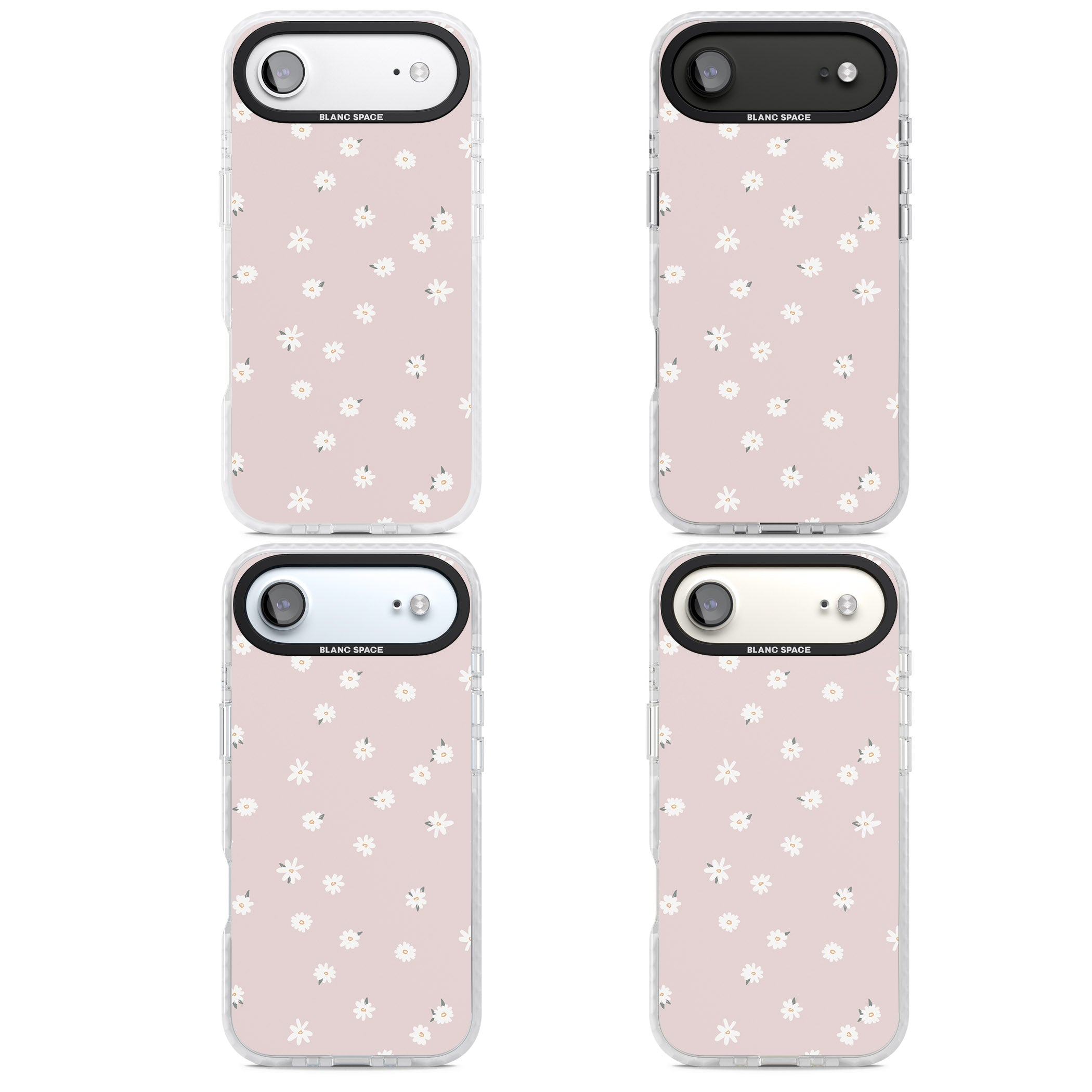 Painted Daises On Pink iPhone 17 Air Impact Pro Clear Phone Case APT Impact Protection