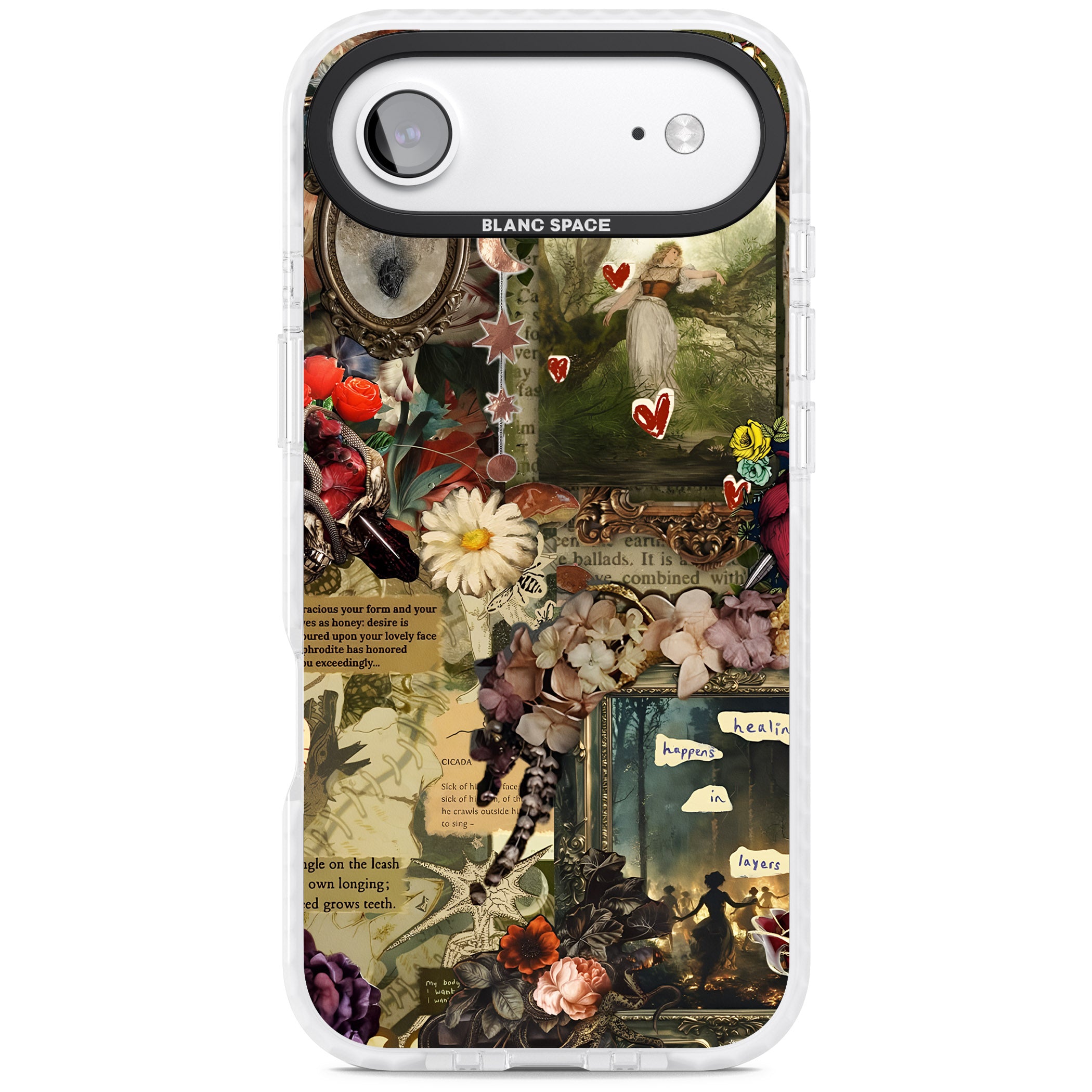 Textbook Romance Collage iPhone 17 Air Impact Pro Clear Phone Case