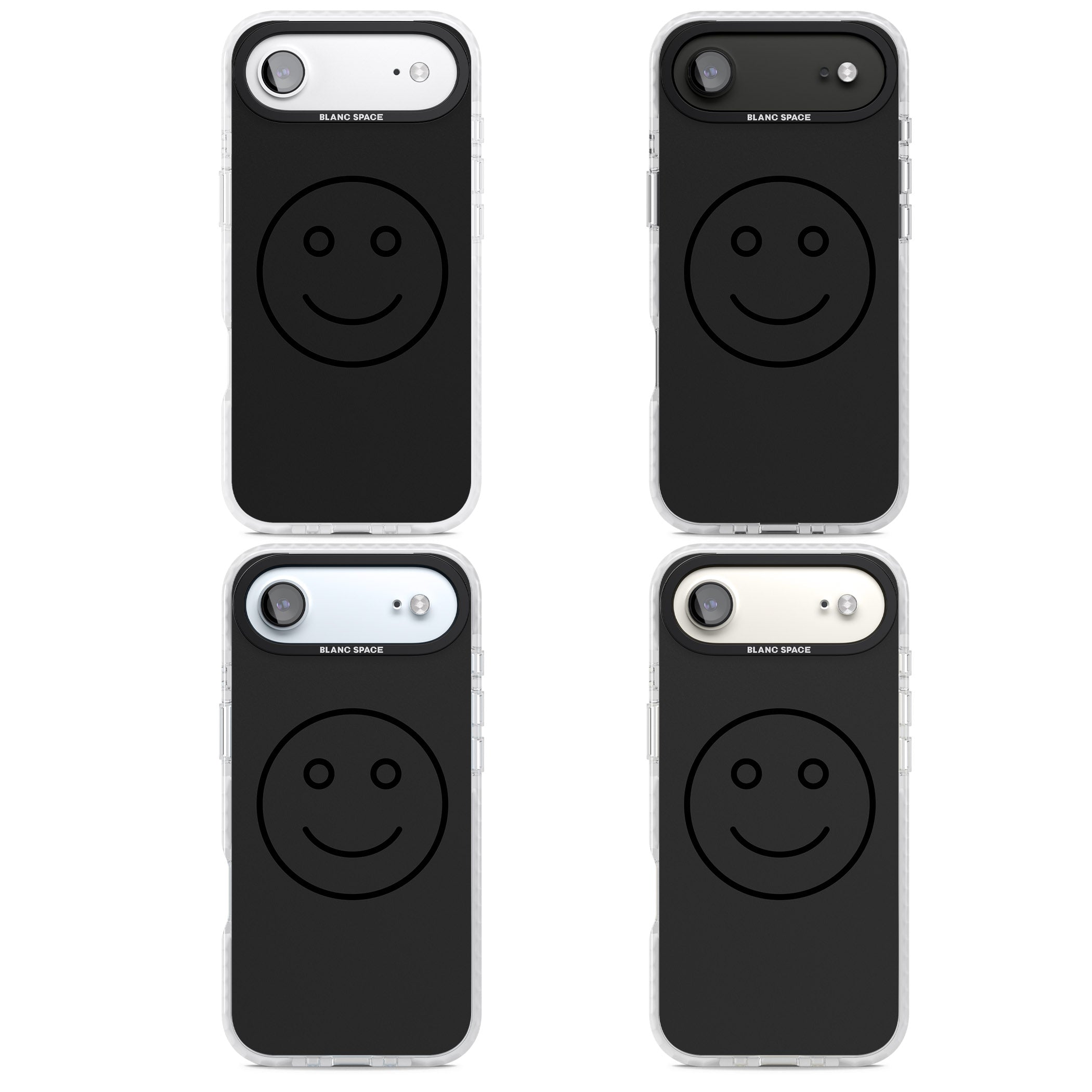 Dark Smiley Face iPhone 17 Air Impact Pro Clear Phone Case APT Impact Protection