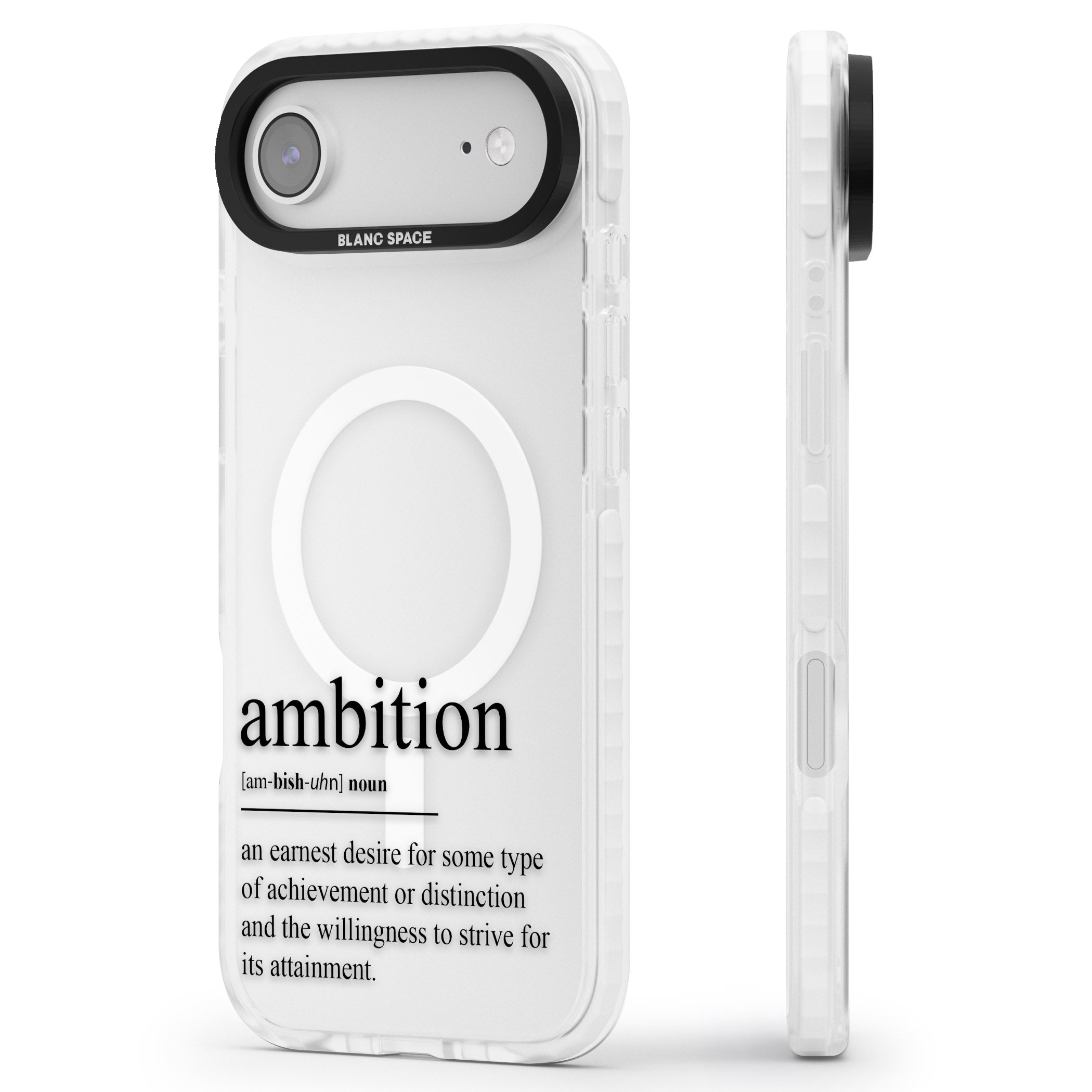 Ambition iPhone 17 Air Impact Pro Clear Phone Case Side Profile