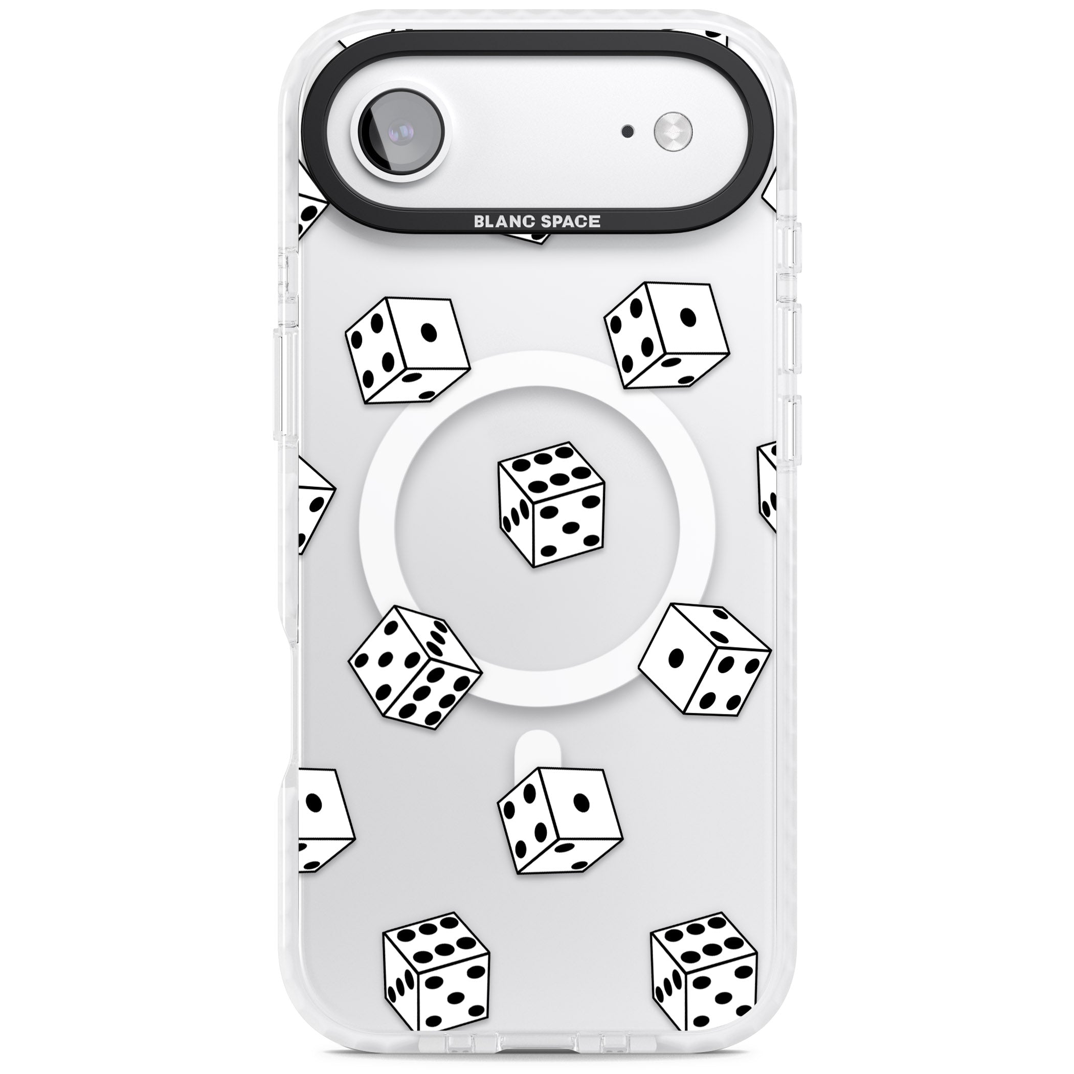 Clear Dice Pattern iPhone 17 Air Impact Pro Clear Phone Case