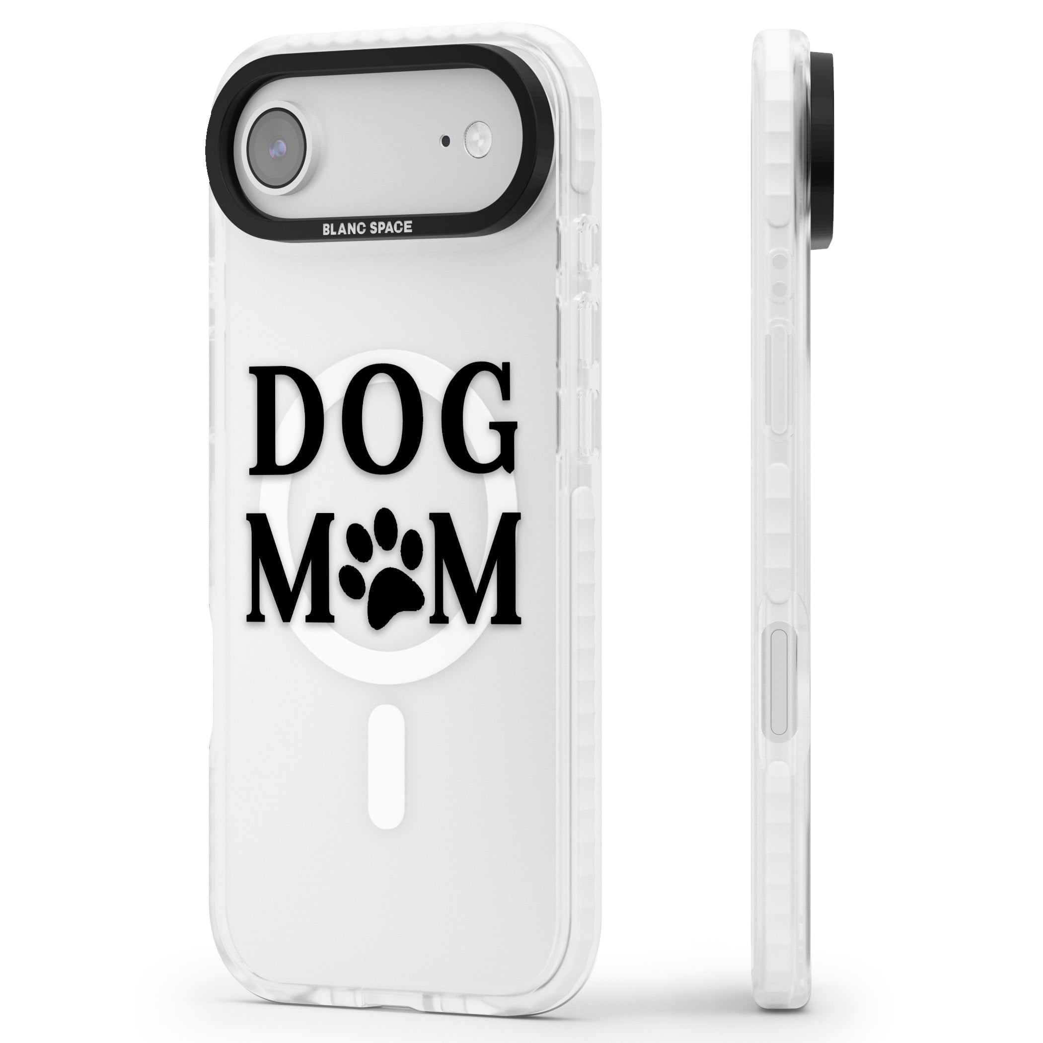 Dog Mom iPhone 17 Air Impact Pro Clear Phone Case Side Profile